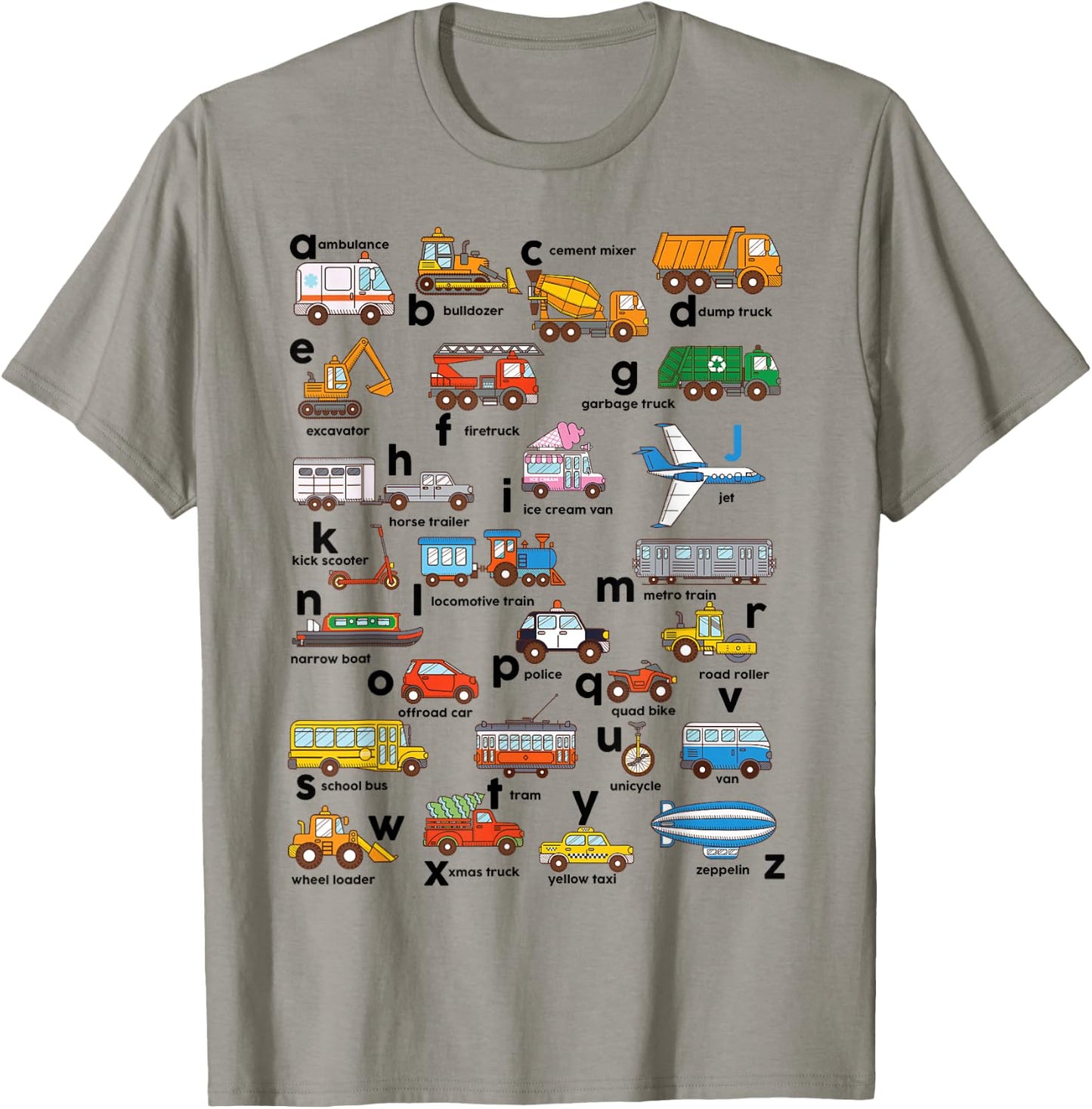 Truck-Shirt Construction Vehicles ABC Boys Men Women Toddler T-Shirt - T-Shirt | Sand