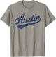 Austin Texas Varsity Script Vintage Sports Jersey Style T-Shirt - T-Shirt | Sand