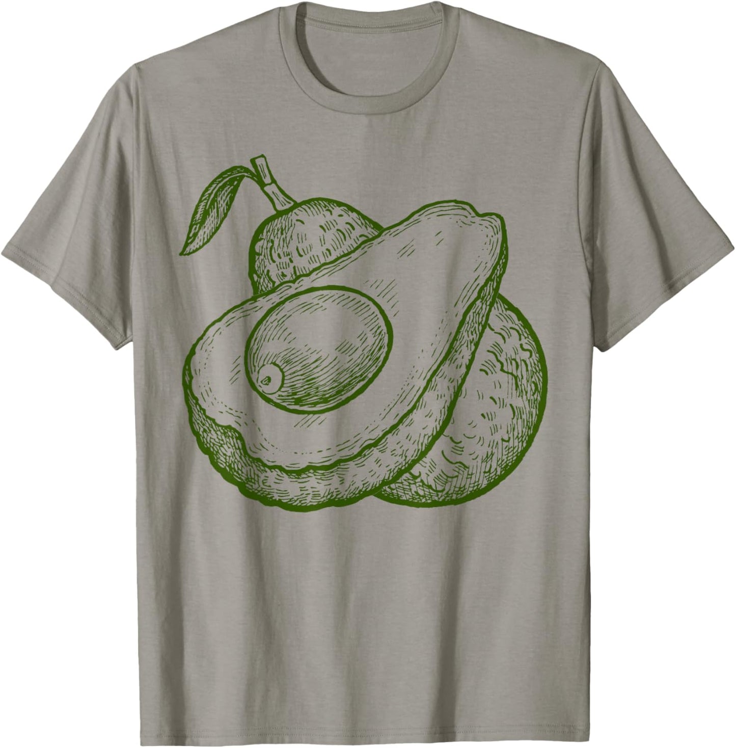 Avocado Fruit and Seeds Retro Vintage Drawing - Avocado T-Shirt - T-Shirt | Sand