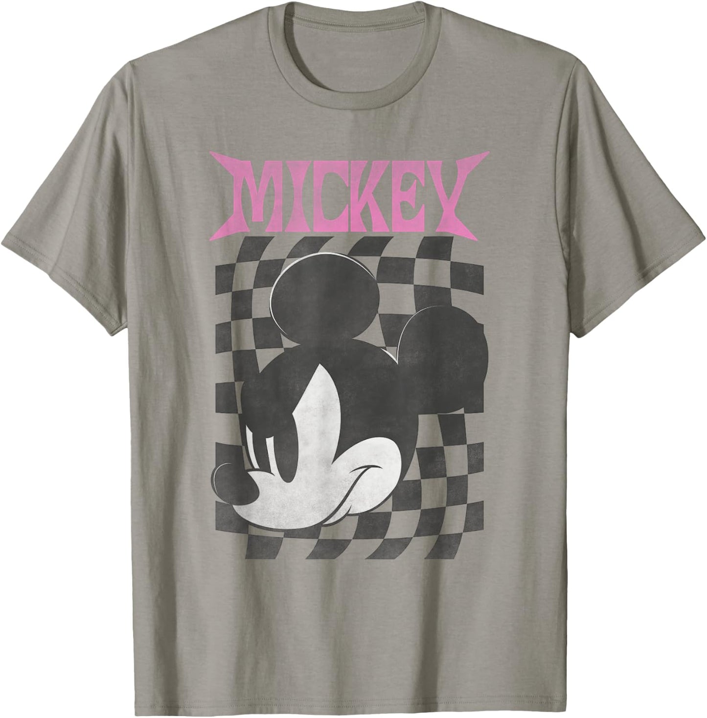 Disney Mickey Classic Mickey Checkered Poster T-Shirt - T-Shirt | Sand