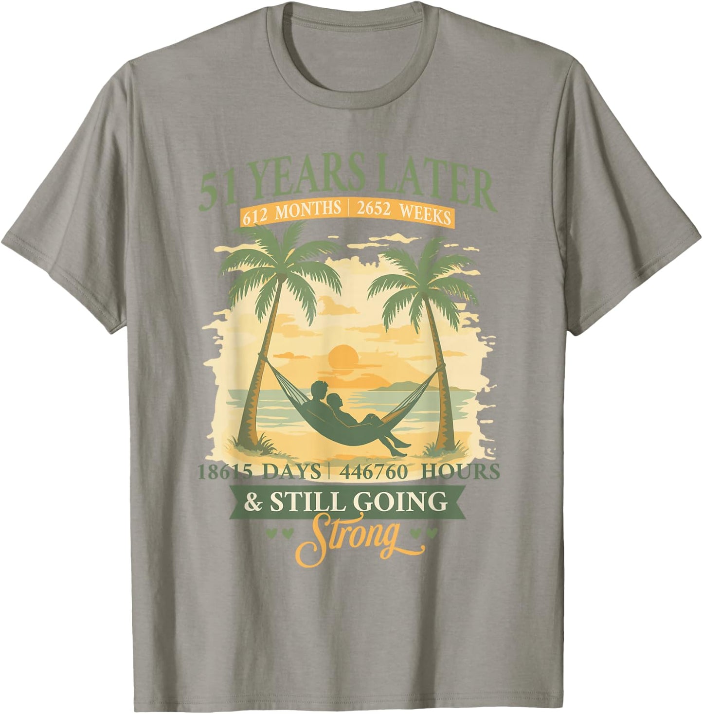 51st Wedding Anniversary Beach Matching Couples 51 Years T-Shirt - T-Shirt | Sand