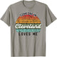 Someone in Cleveland Loves Me United States Family Travel T-Shirt - T-Shirt | Sand