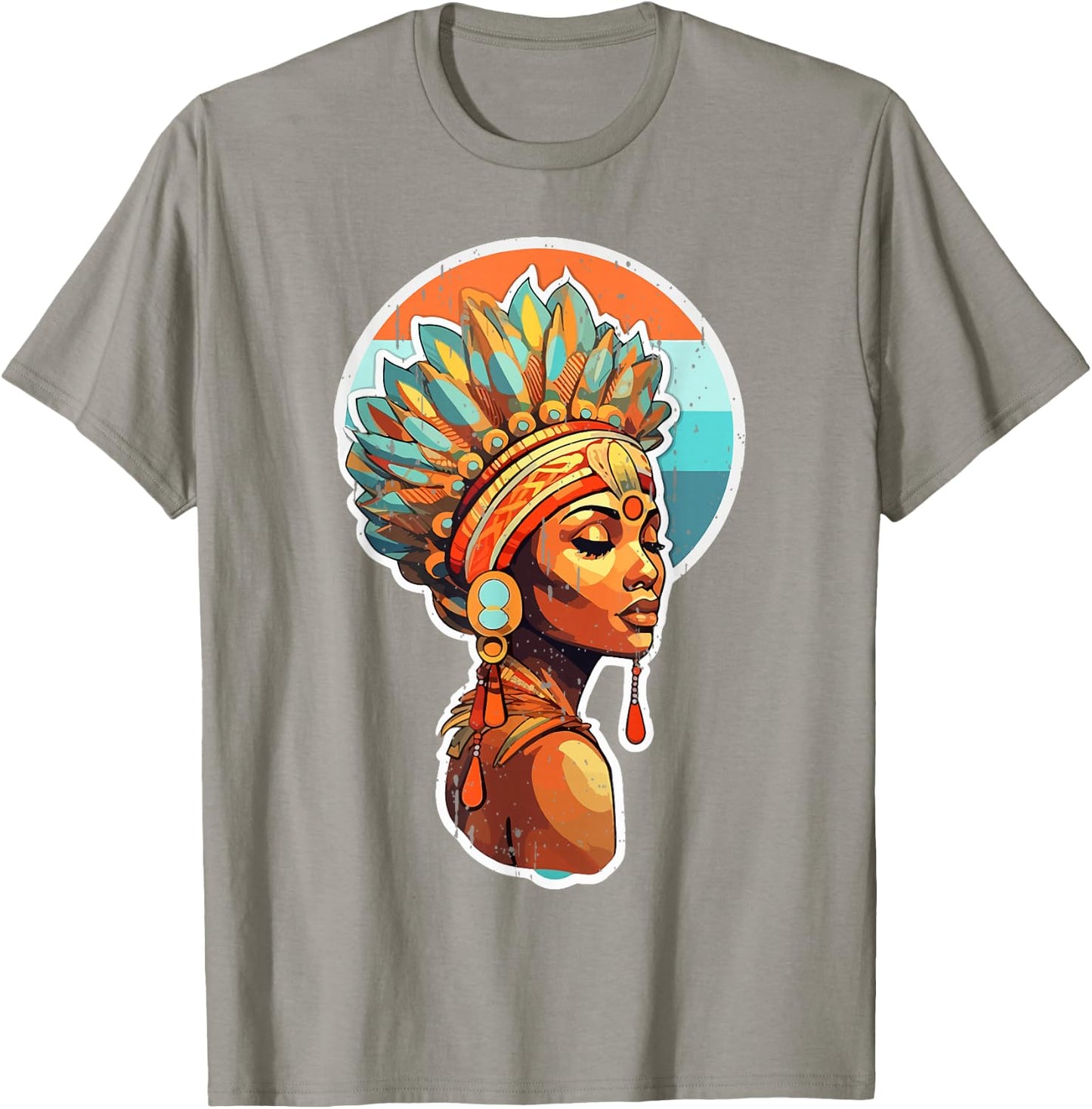 Spiritual Melanin Proud Native Afro American Woman Themed T-Shirt - T-Shirt | Sand