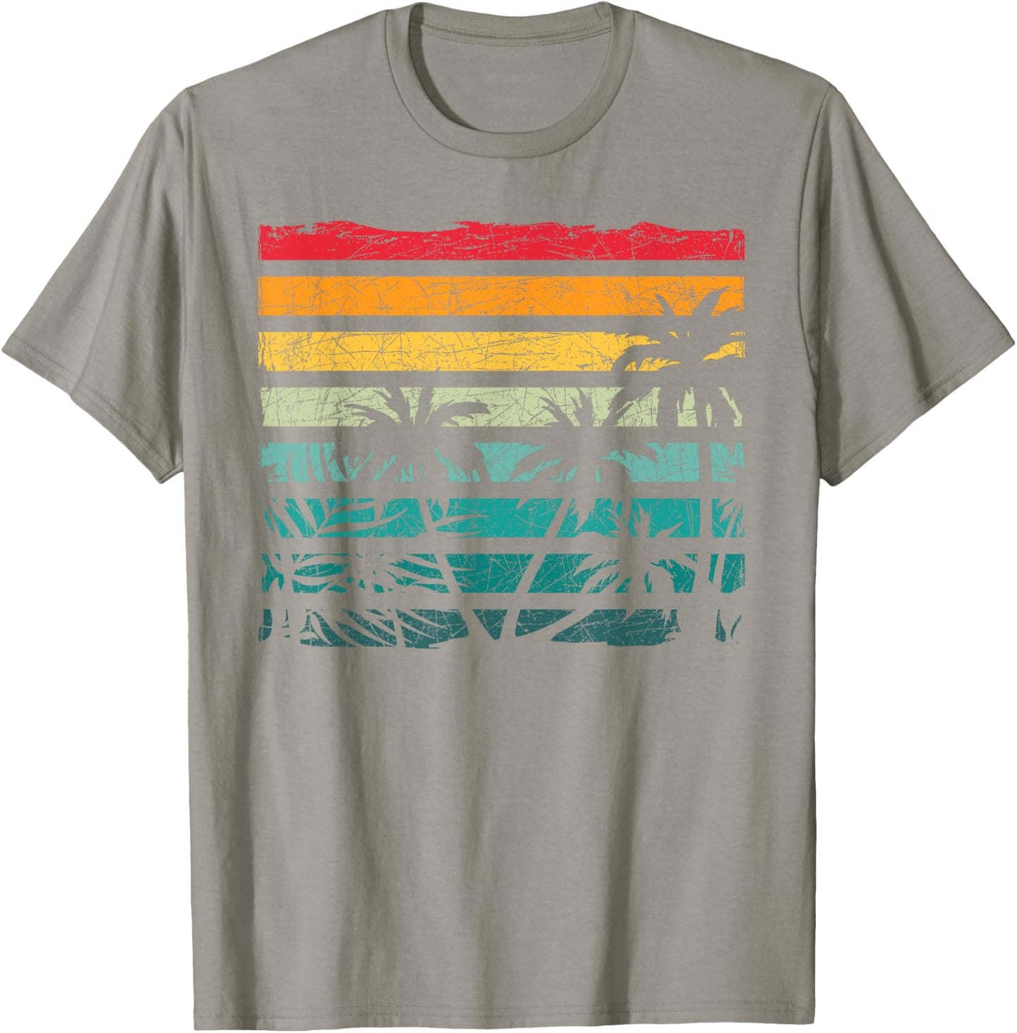 Retro Coconut Palm Trees Beach Exotic Tropical Summer T-Shirt - T-Shirt | Sand
