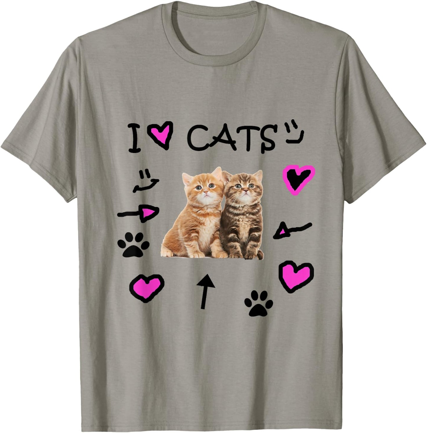 I Love Cats - Cat Lover Shirt T-Shirt - T-Shirt | Sand