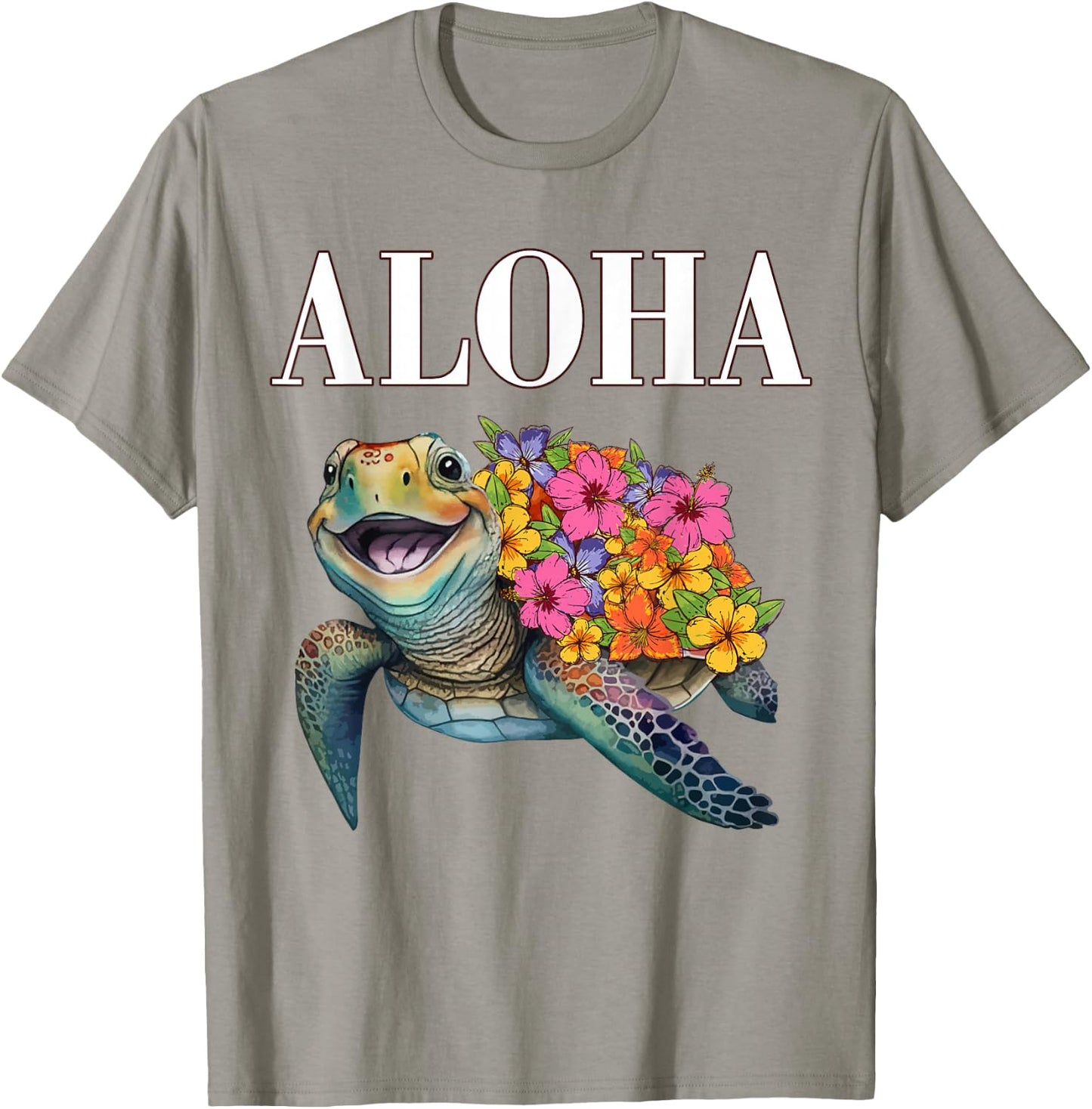 Turtle Hibiscus Hawaiian-Shirt Women Aloha Hawaii Teens Girl T-Shirt - T-Shirt | Sand