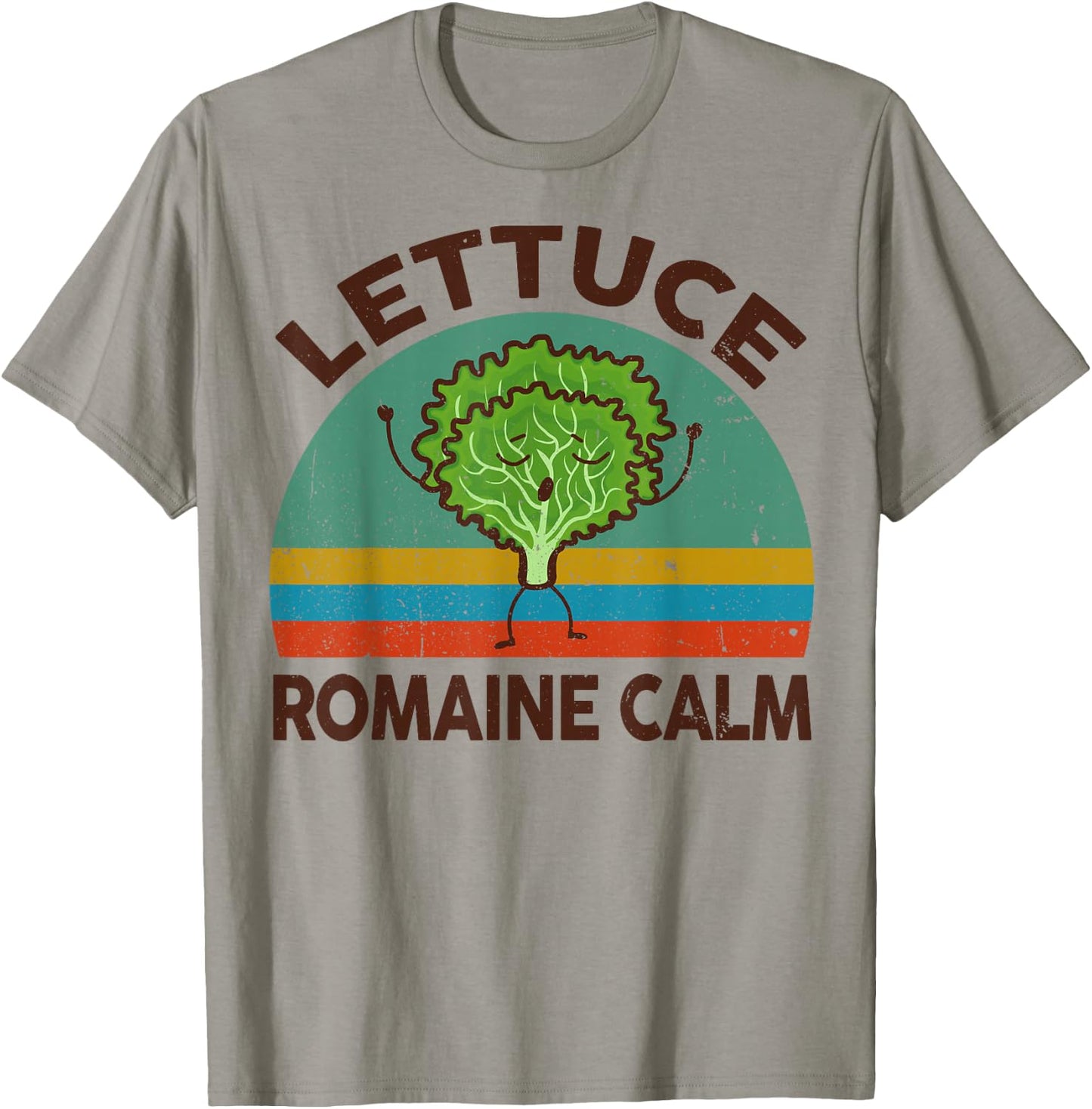 Vegan-Shirt Lettuce Romaine Calm Men Women Funny Vegetarian T-Shirt - T-Shirt | Sand