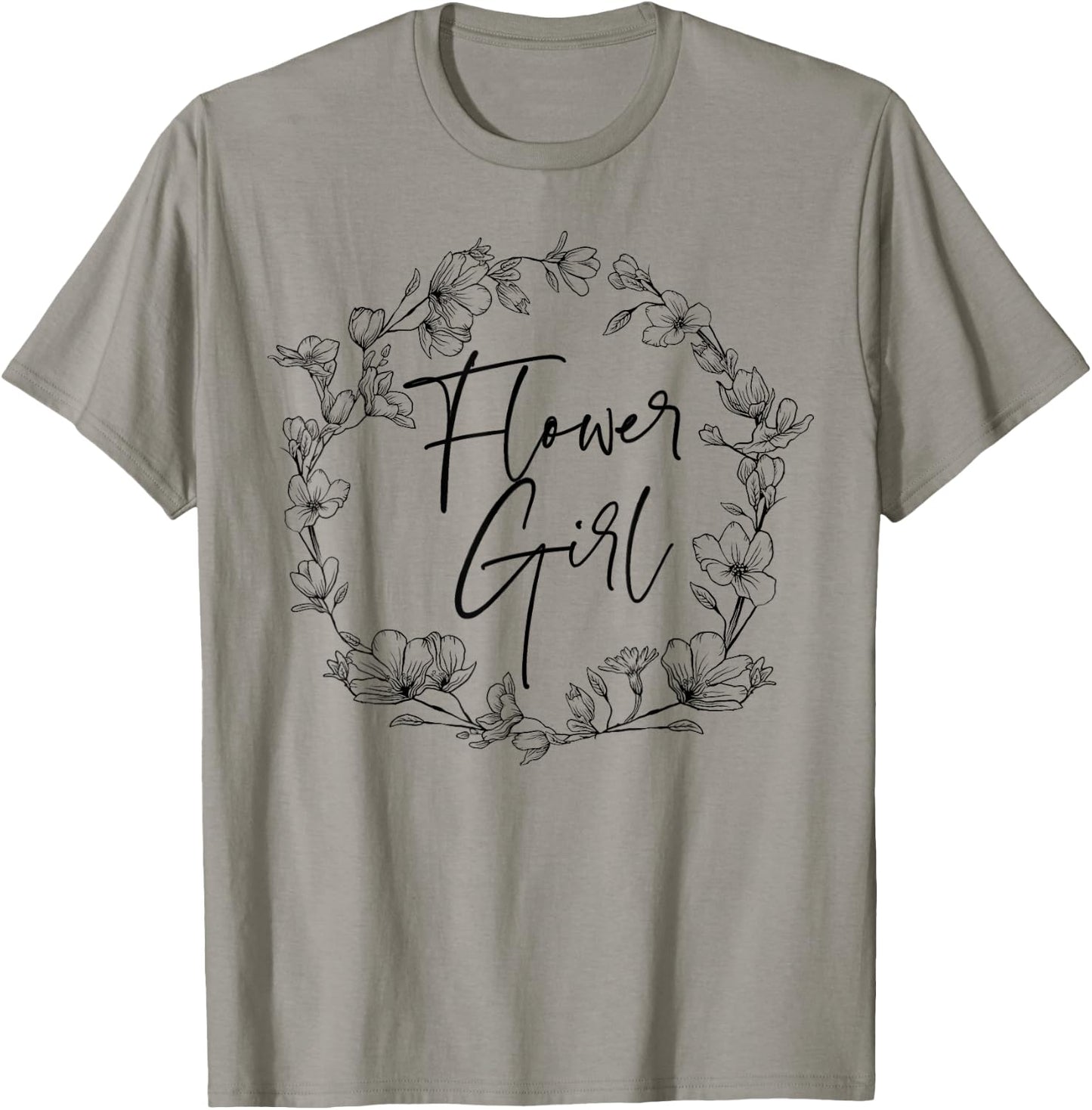 Flower Girl Matching Getting Ready for The Wedding Party T-Shirt - T-Shirt | Sand