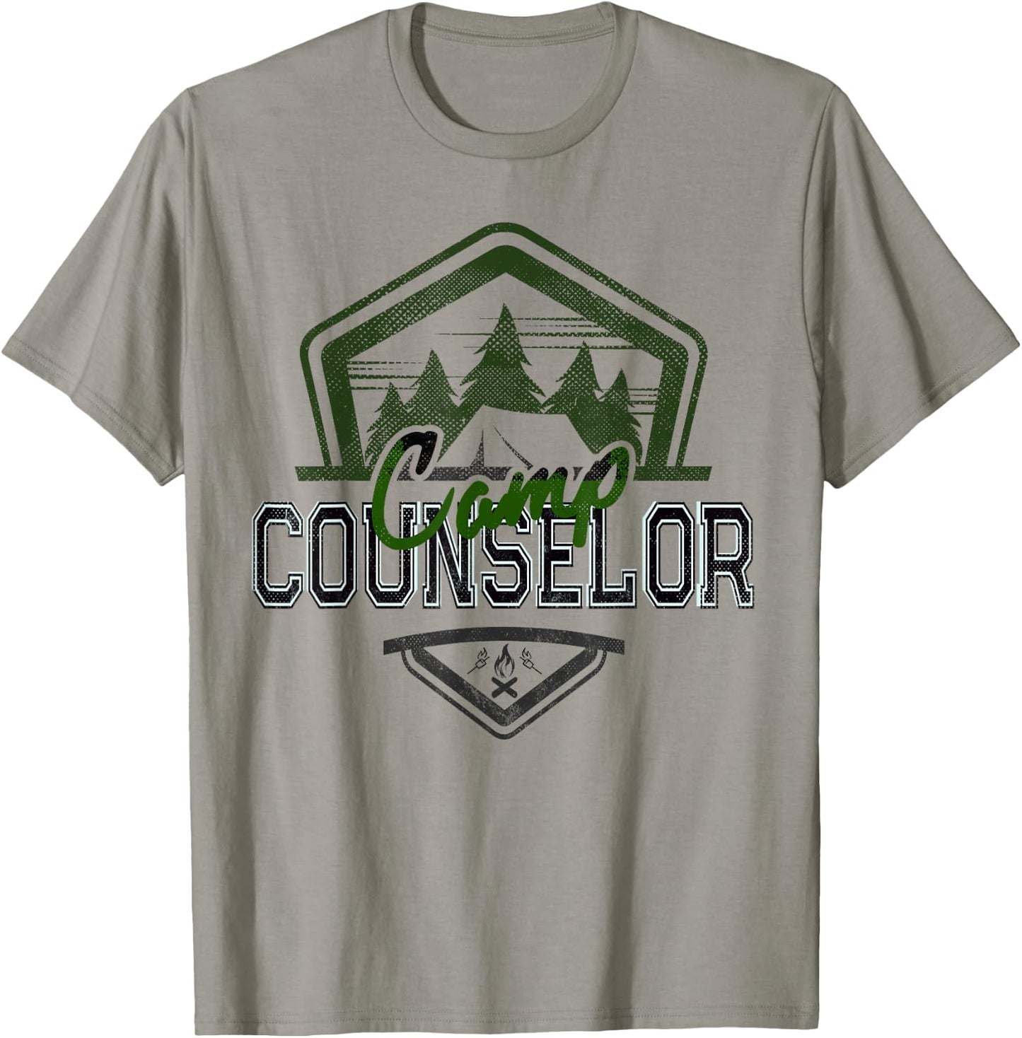 CAMP COUNSELOR Vintage Staff Campground Crew Teacher Squad T-Shirt - T-Shirt | Sand