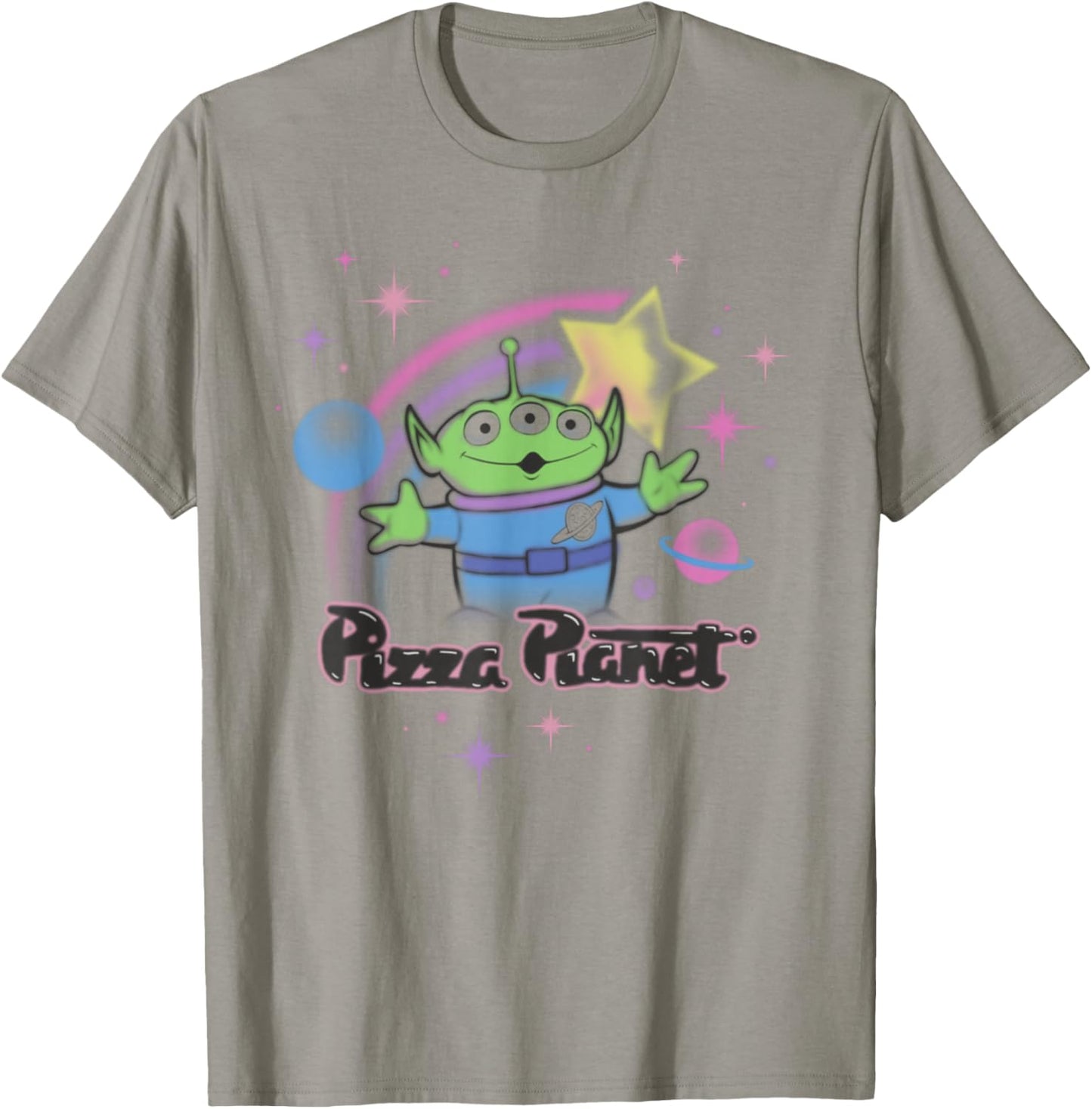 Disney Pixar Toy Story Alien Pizza Planet Airbrush T-Shirt - T-Shirt | Sand