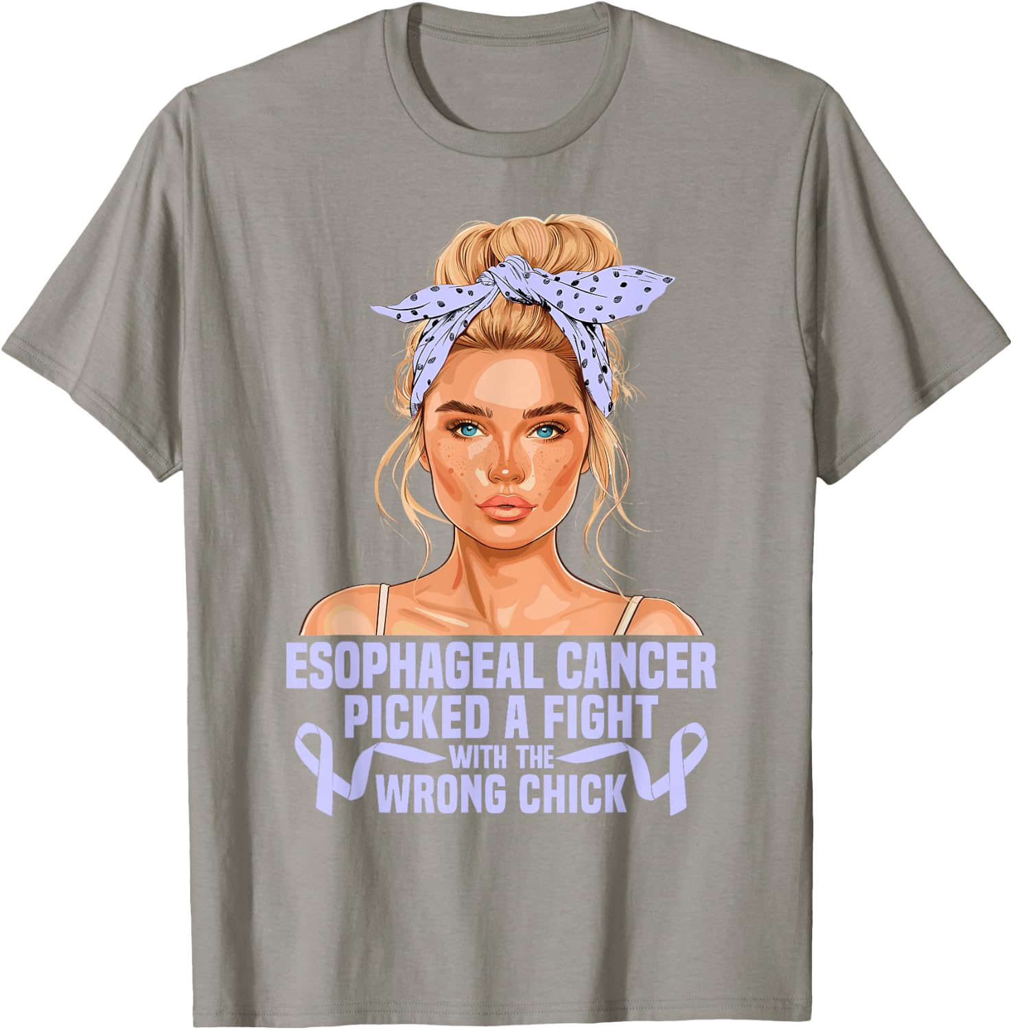 Cancer Awareness Month Women Fighter Esophageal Cancer T-Shirt - T-Shirt | Sand