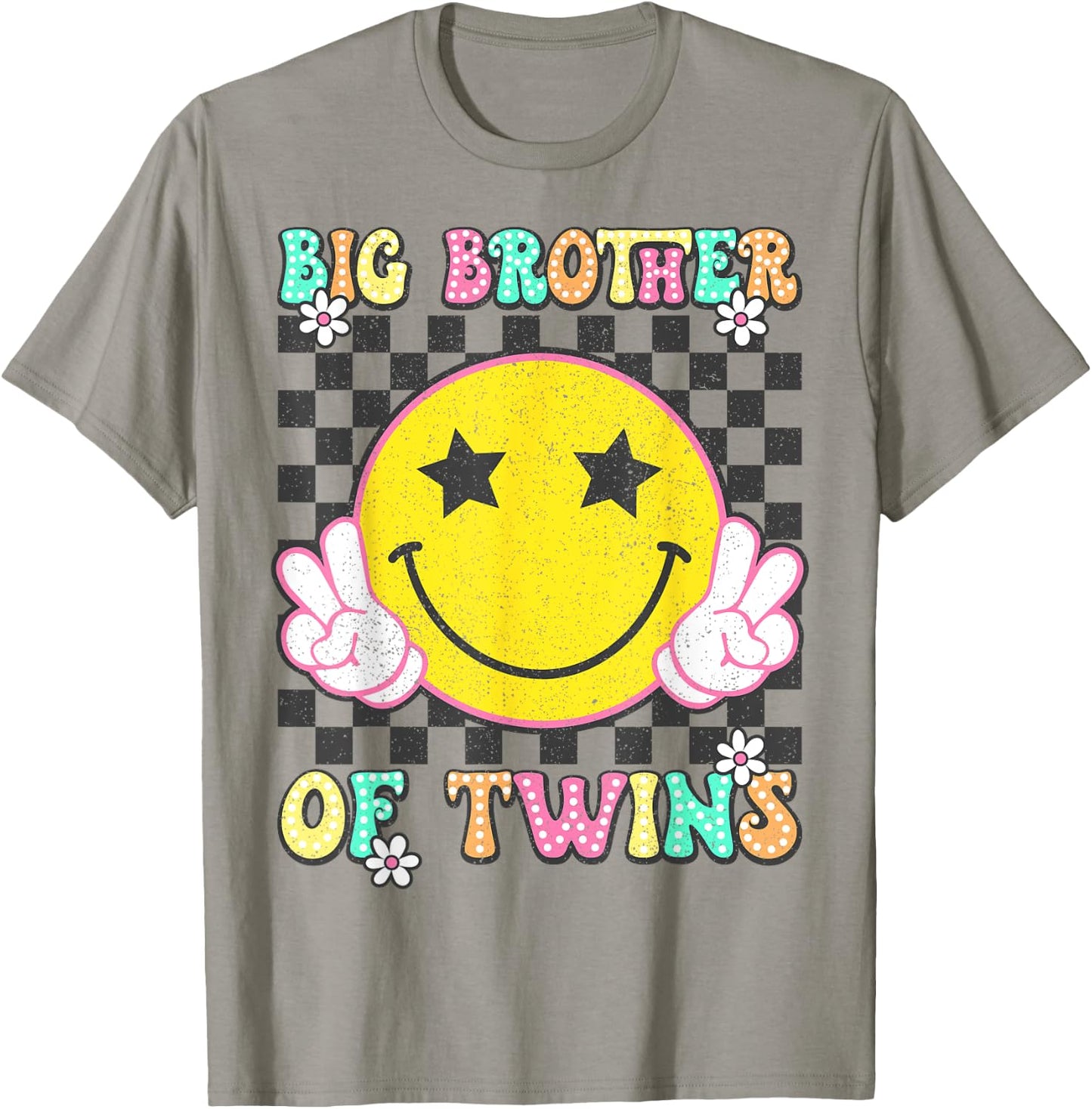 Big Brother Of Twins Older Brother of Twin Announcement T-Shirt - T-Shirt | Sand