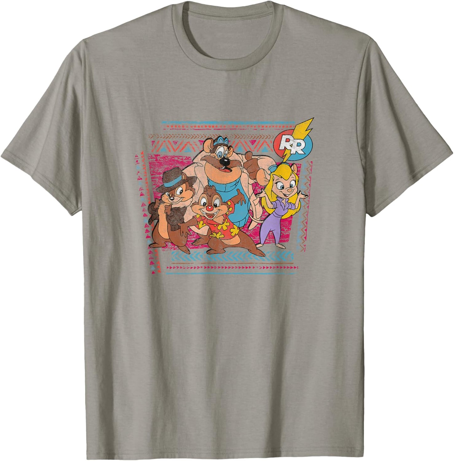 Disney Chip 'n' Dale Rescue Rangers Group Colorful Shot T-Shirt - T-Shirt | Sand
