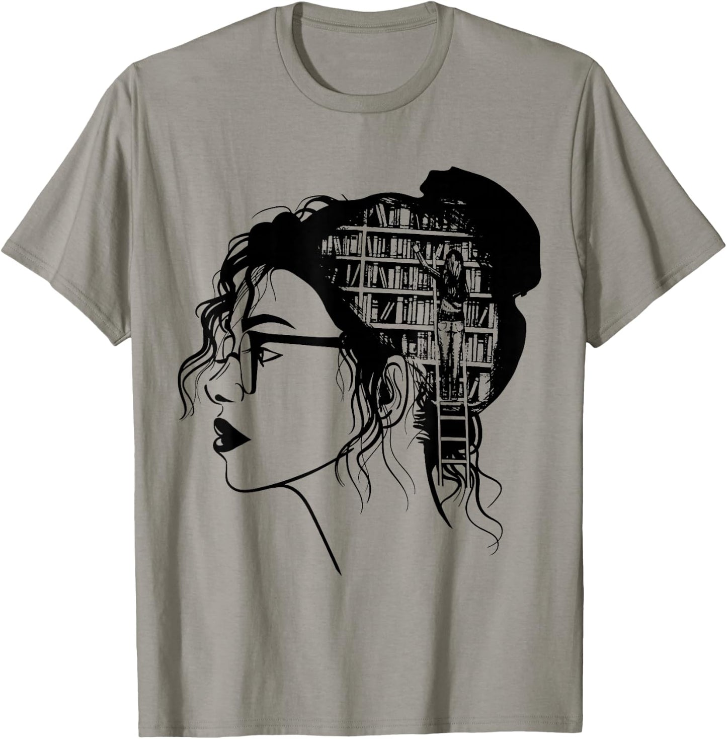 Just A Girl Who Loves Books Lady Library Women Funny Gift T-Shirt - T-Shirt | Sand