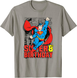 DC Comics Superman Super 8th Birthday Comic T-Shirt - T-Shirt | Sand