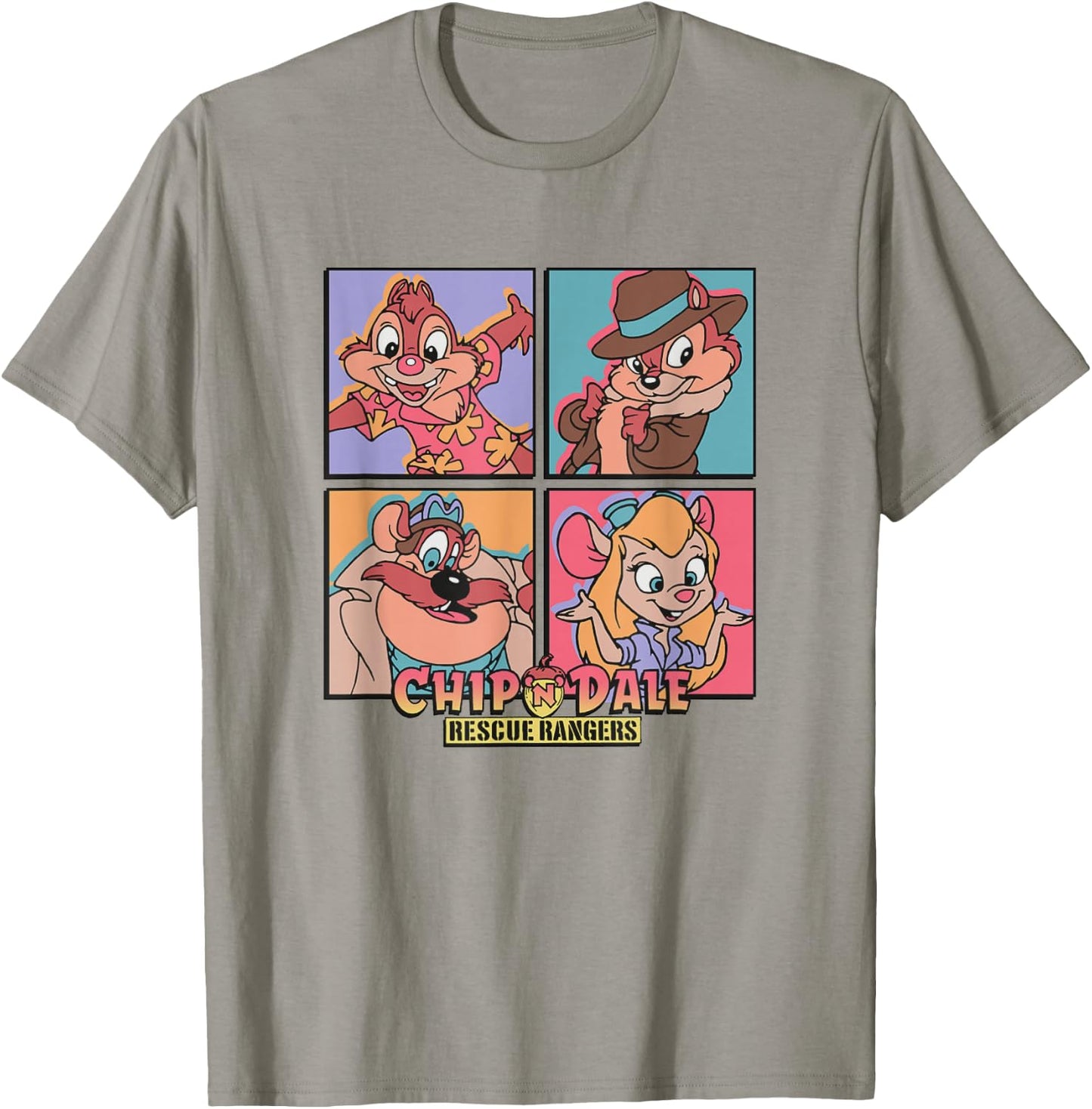 Disney Chip 'n' Dale Rescue Rangers Characters Panels T-Shirt - T-Shirt | Sand