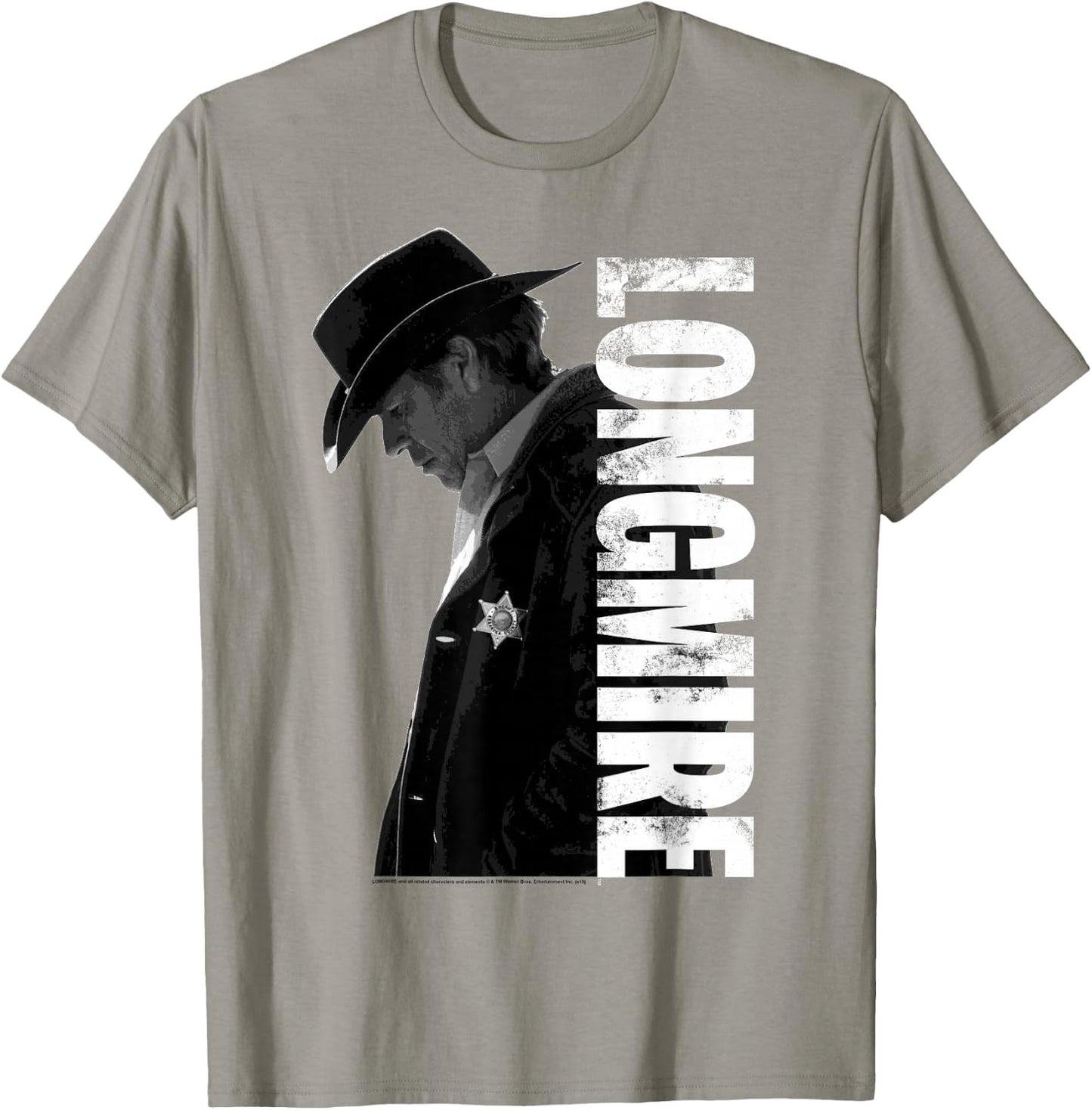 Warner Bros. Longmire Profile - -Adult, Silver, Small, Short Sleeve, , Classic Fit, Cotton, Polyester T-Shirt - T-Shirt | Sand
