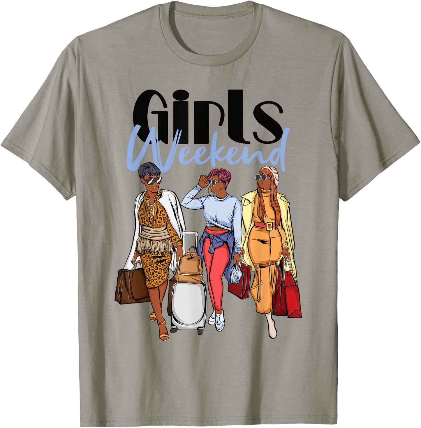 Girls Weekend 2026 Trip for Black Melanin Women on Vacation T-Shirt - T-Shirt | Sand