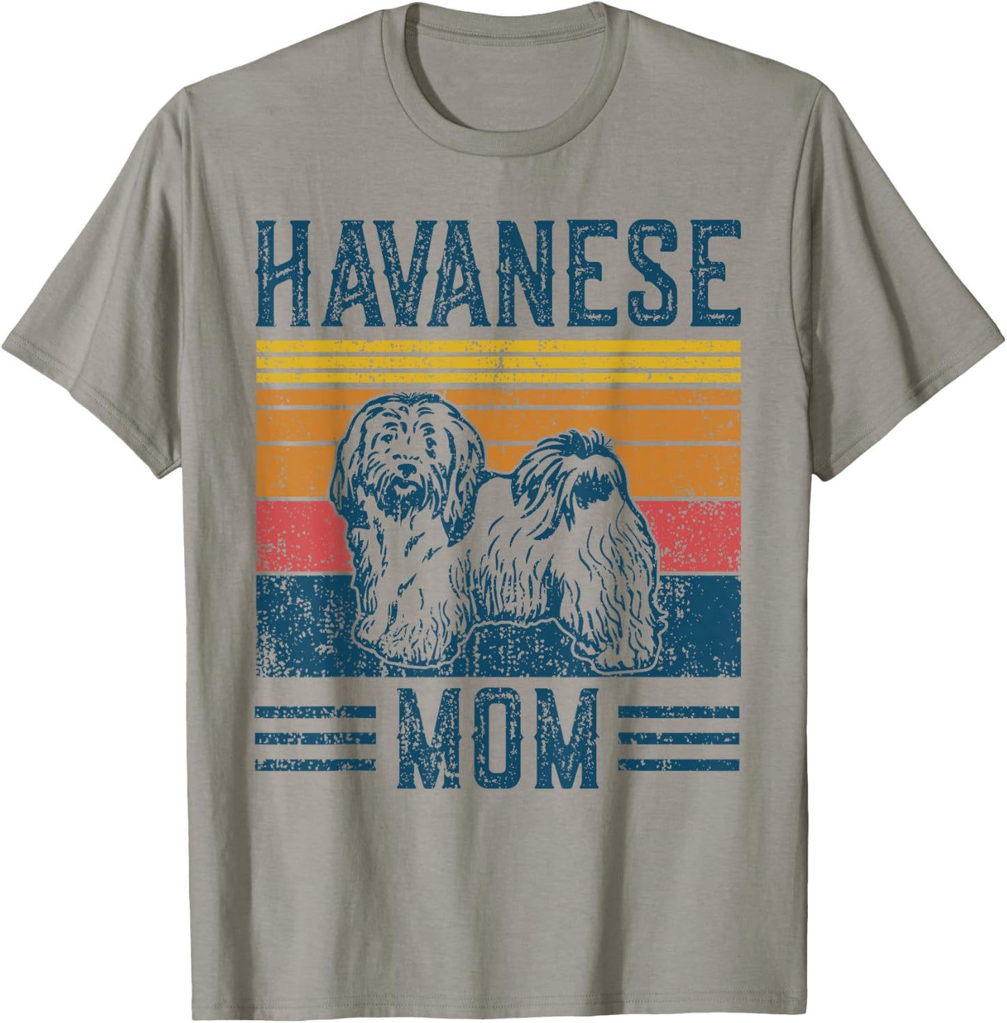 Dog Havanese Mom - Vintage Havanese Mom T-Shirt - T-Shirt | Sand