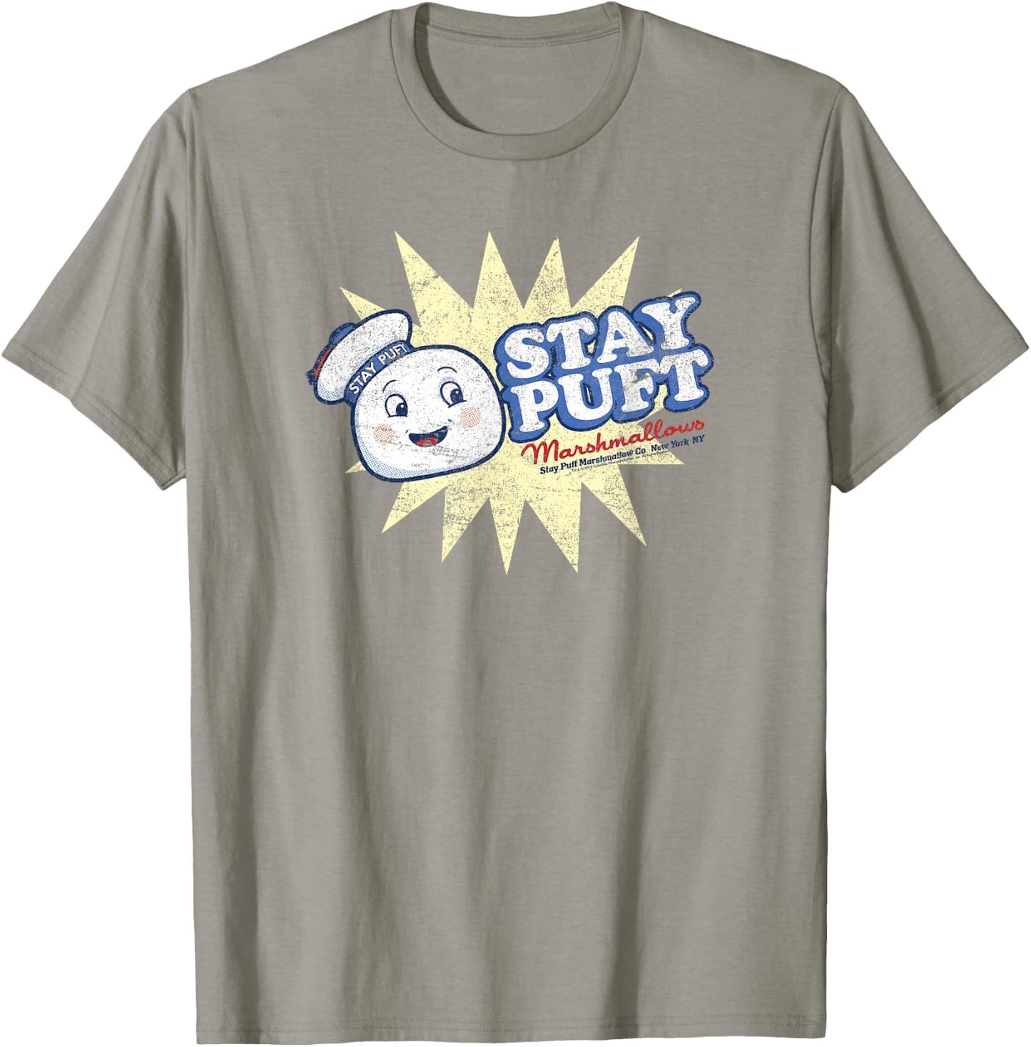 Ghostbusters Vintage Marshmallow Man Poster T-Shirt - T-Shirt | Sand