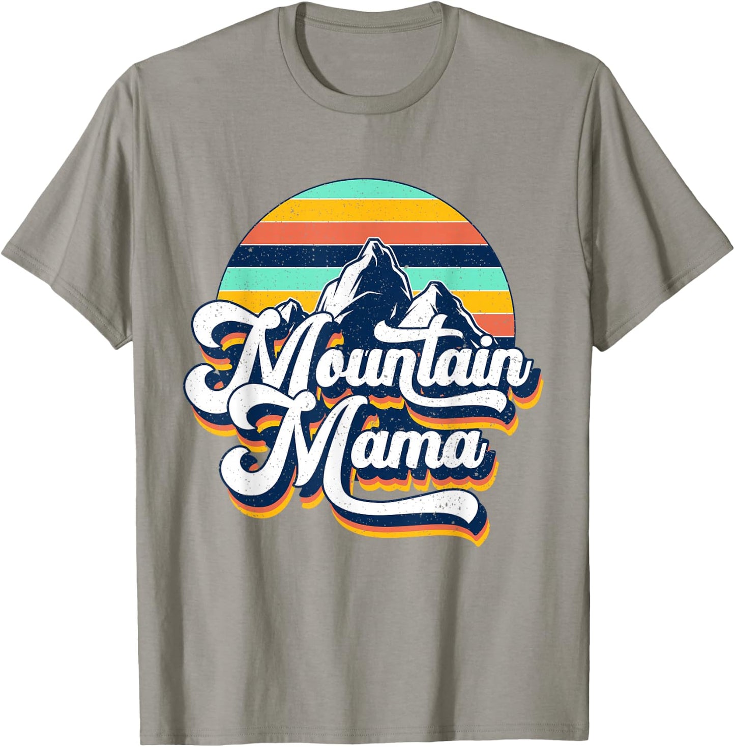 Retro Vintage Mountain Mama Life Cute Mother's Day T-Shirt - T-Shirt | Sand