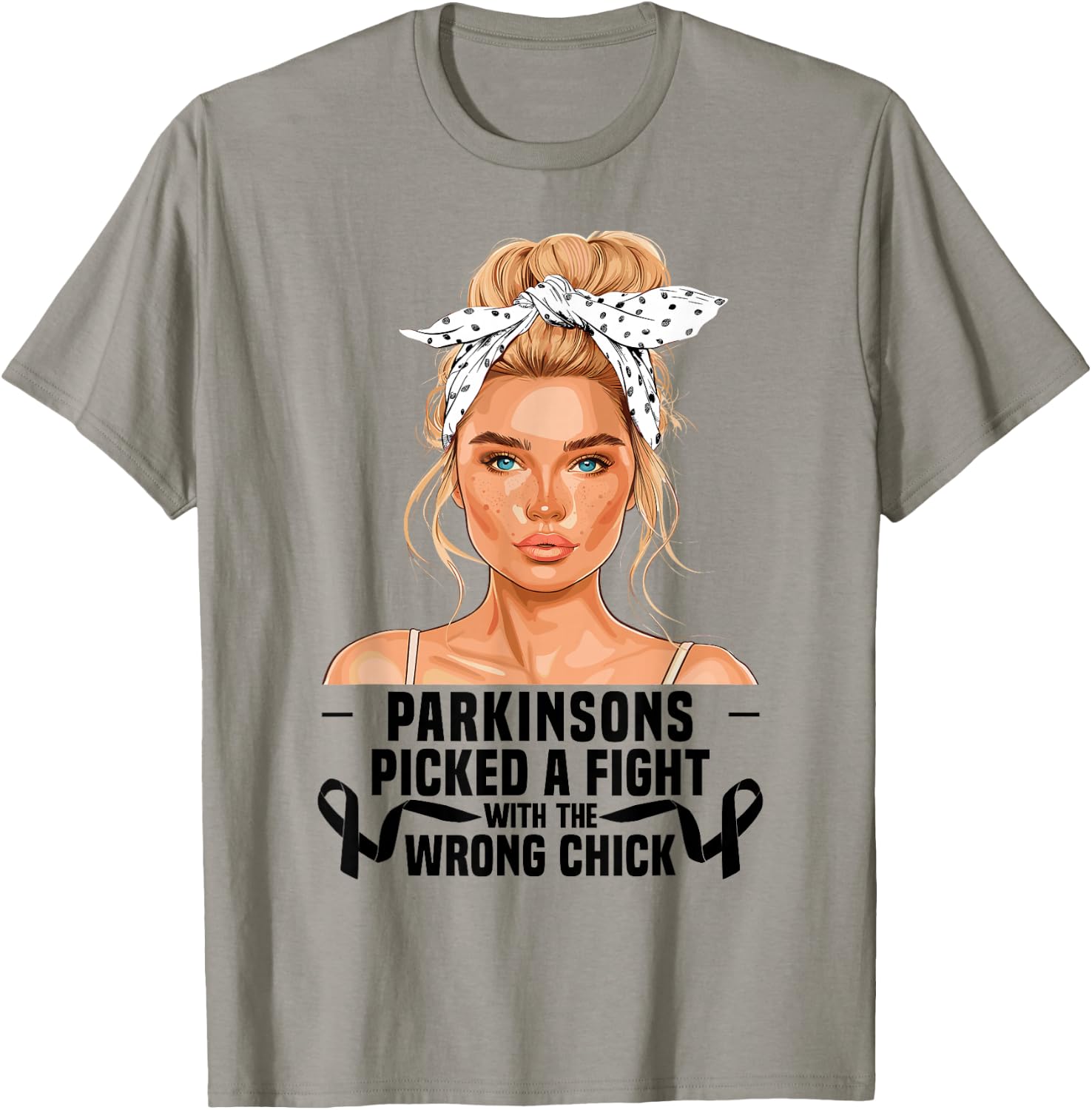 Parkinsons Awareness Month Women Fighter Parkinsons T-Shirt - T-Shirt | Sand