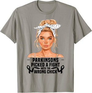 Parkinsons Awareness Month Women Fighter Parkinsons T-Shirt - T-Shirt | Sand