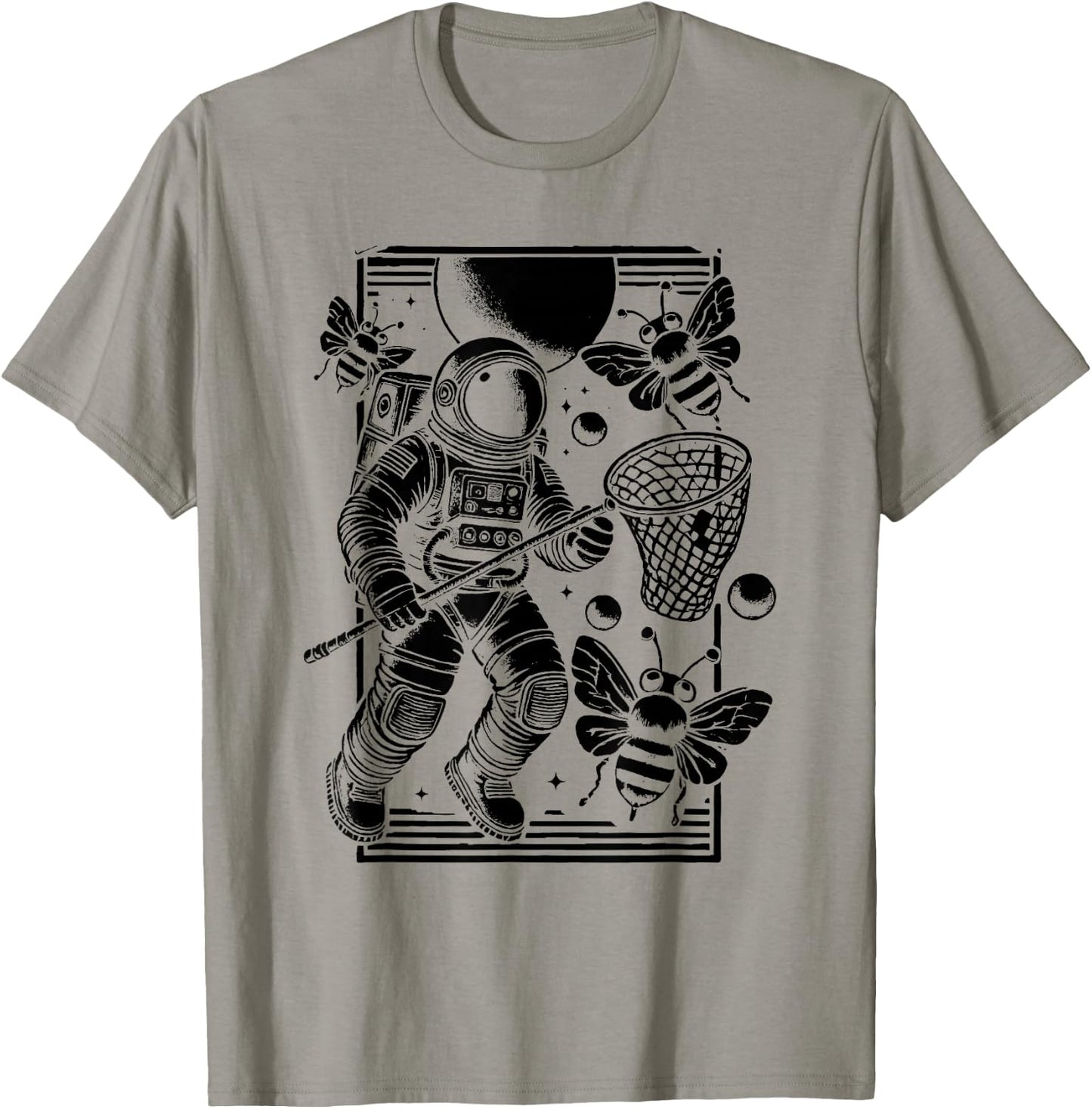 Astronaut Playing With Bugs Entomologist Entomology Bug T-Shirt - T-Shirt | Sand