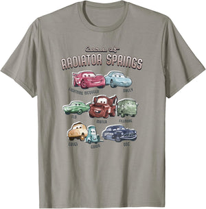 Disney Pixar Cars Cast of Radiator Springs Small T-Shirt - T-Shirt | Sand