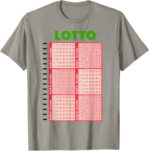 Lottery Lotto Ticket Party Halloween Costume Cosplay Winner T-Shirt - T-Shirt | Sand