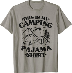 Funny Camper Mom Outdoor Jokes This Is My Camping Pajama T-Shirt - T-Shirt | Sand
