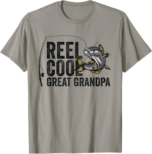 Reel Cool Great Grandpa Angling Angler Fisherman Fishing T-Shirt - T-Shirt | Sand