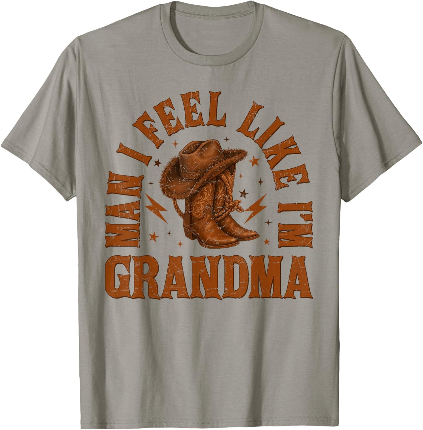 Western Family Cowgirl Cowboy Man I Feel Like I'm Grandma T-Shirt - T-Shirt | Sand