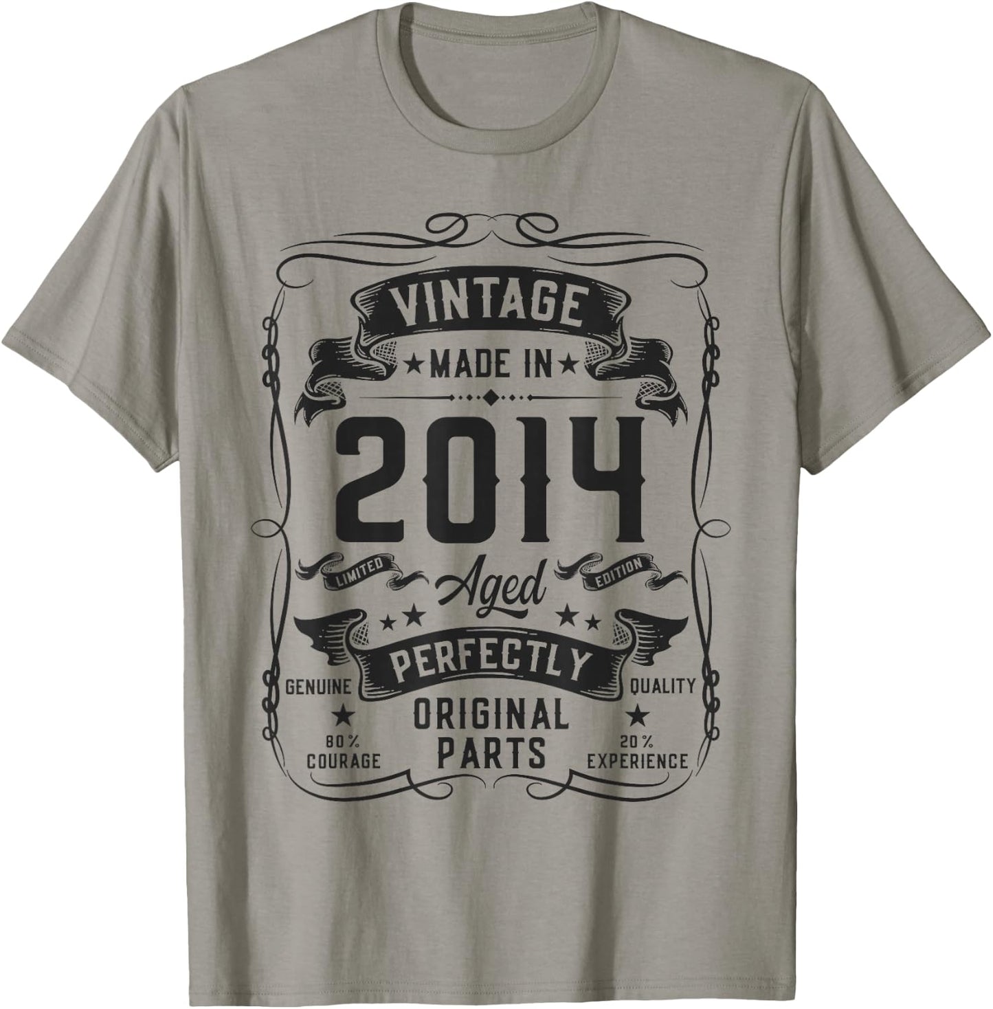 Vintage 2014 12yr 12th Birthday Gifts Boys Girls 12 Year Old T-Shirt - T-Shirt | Sand