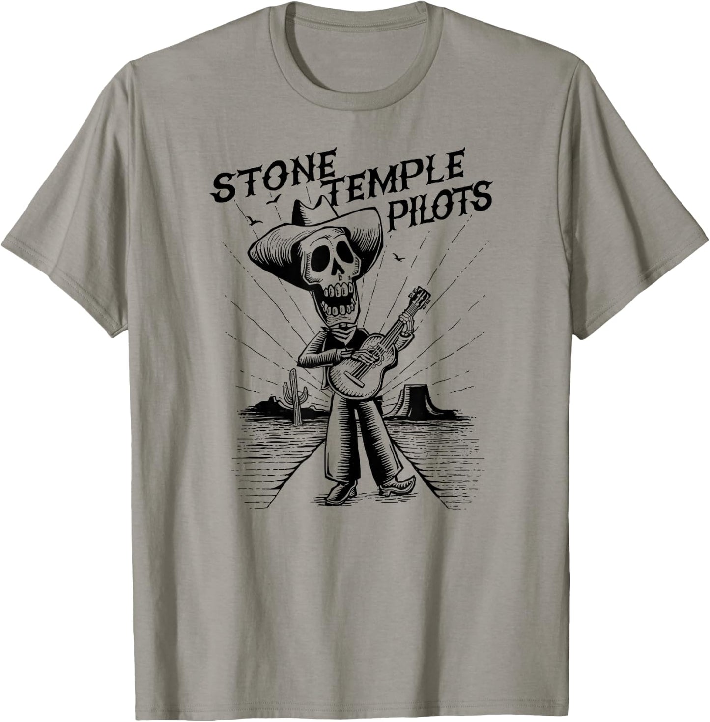 Stone Temple Pilots – Skeleton Day of the Dead T-Shirt - T-Shirt | Sand