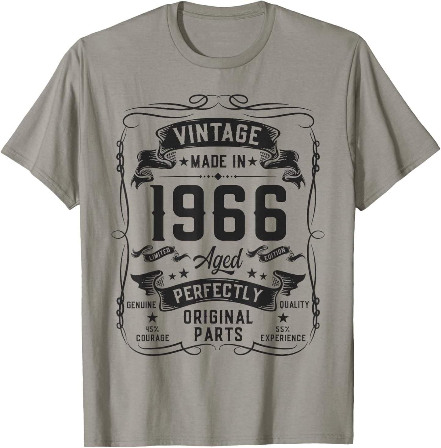 Vintage 1966 60yr 60th Birthday Gifts 60 Years Old T-Shirt - T-Shirt | Sand