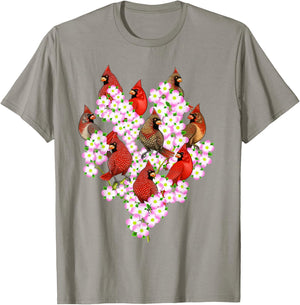 Red Cardinal Bird bird watchers T-Shirt - T-Shirt | Sand