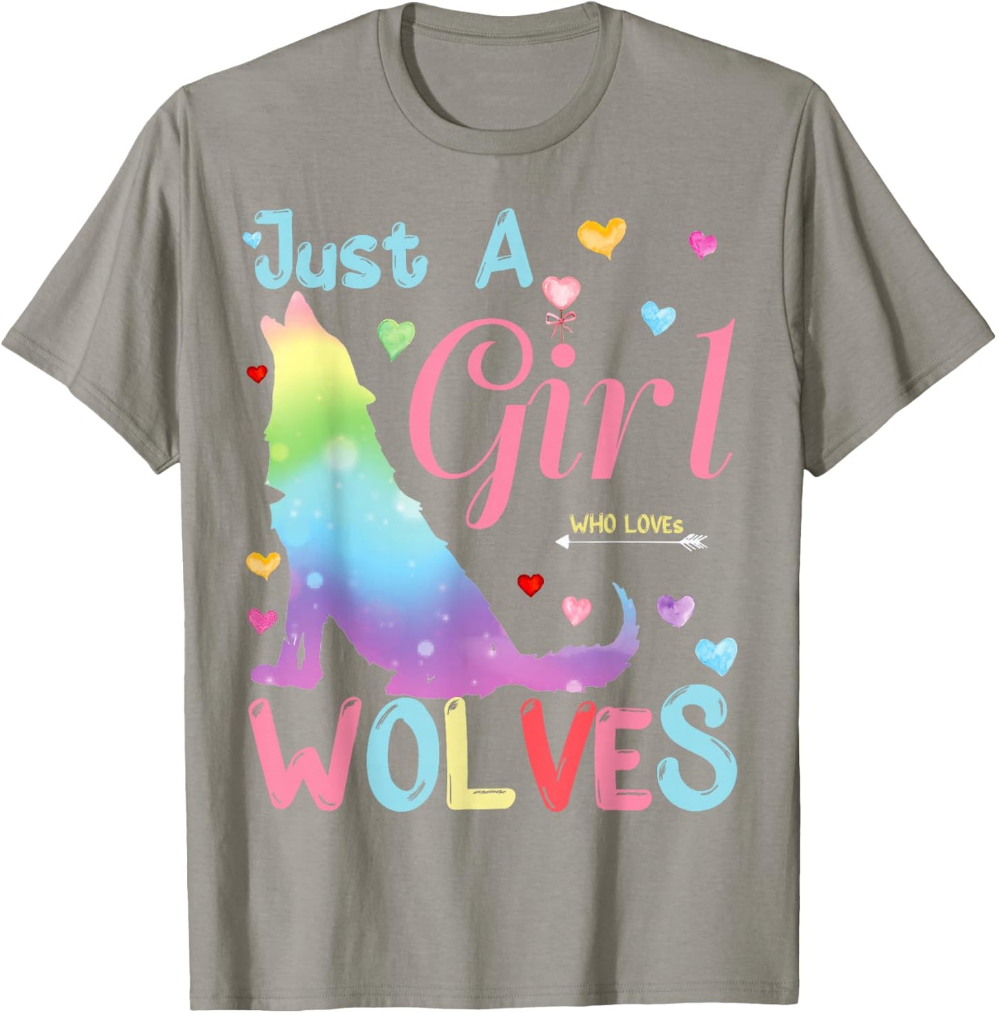 Wolves Cute Wolf Toddler Girls Howling Kids Wolf Costume T-Shirt - T-Shirt | Sand