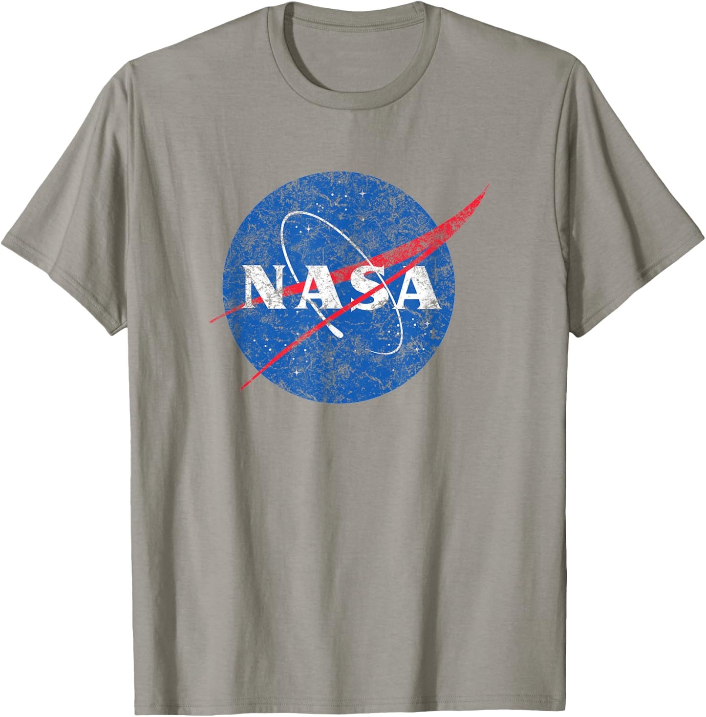 Officially Licensed NASA Meatball Logo Space Crew Distressed T-Shirt - T-Shirt | Sand