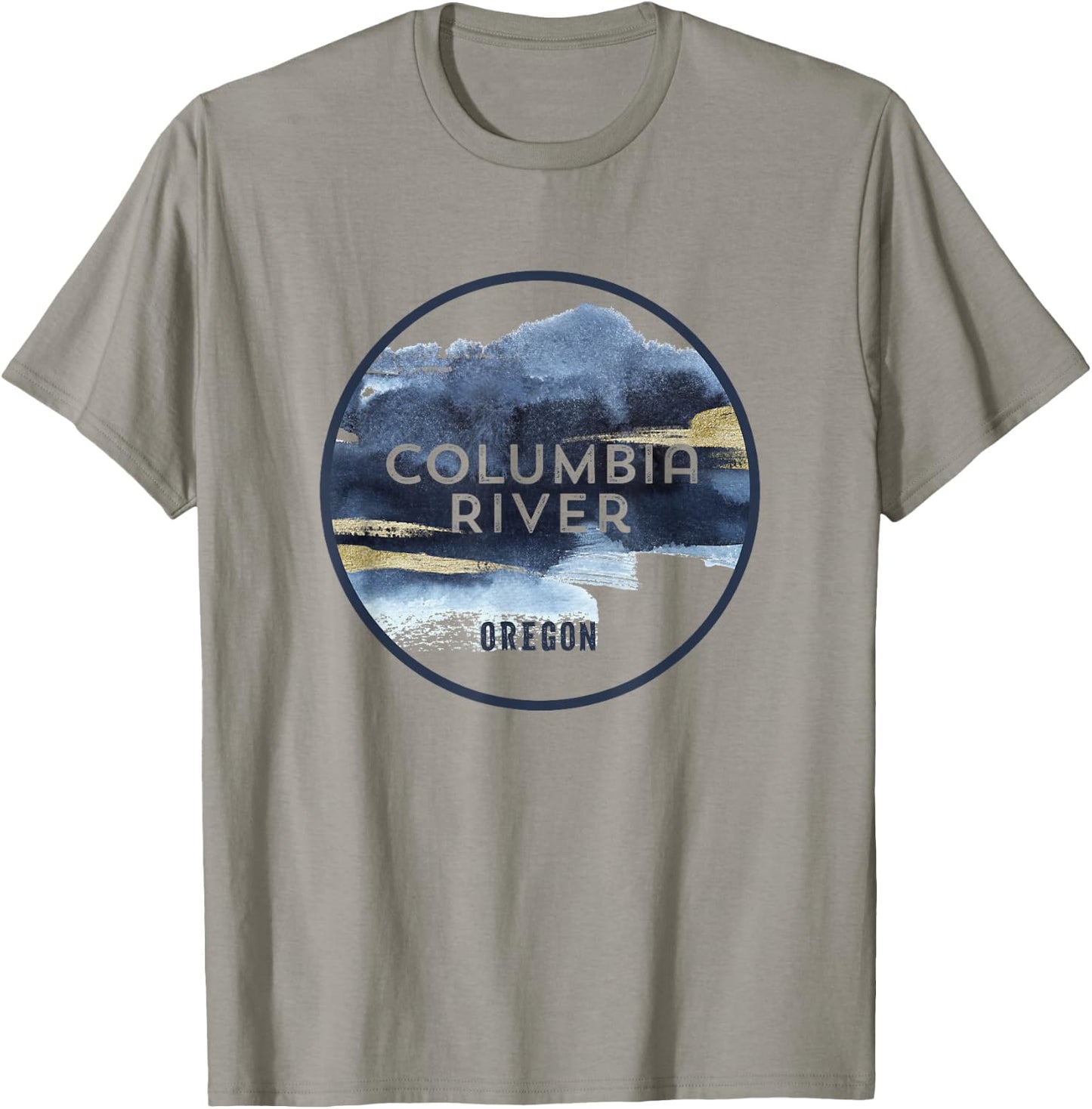 Columbia River Oregon Watercolour Souvenir T-Shirt - T-Shirt | Sand