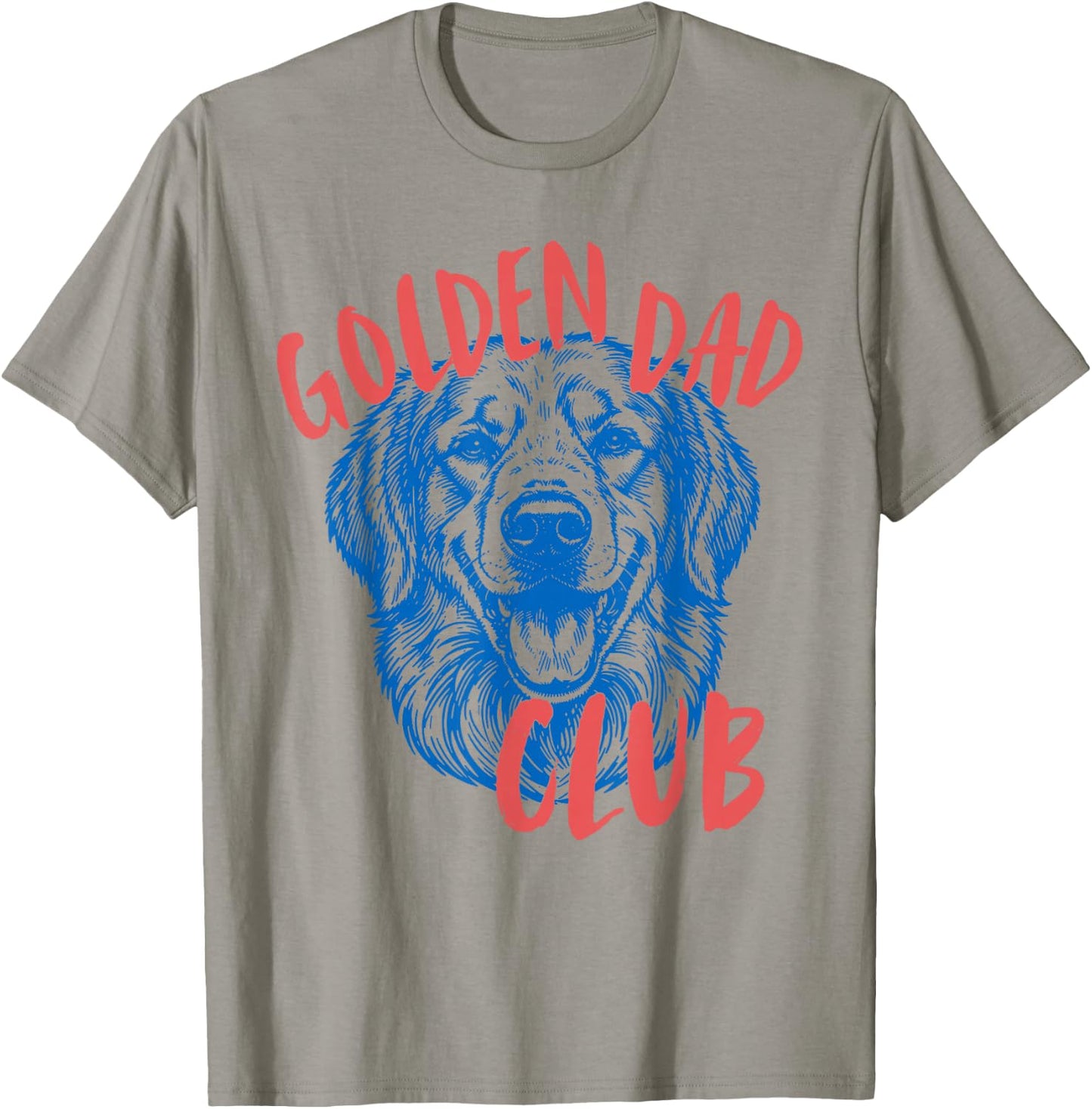 Golden Dad Club Funny Golden Retriever Dog Dad Vintage T-Shirt - T-Shirt | Sand