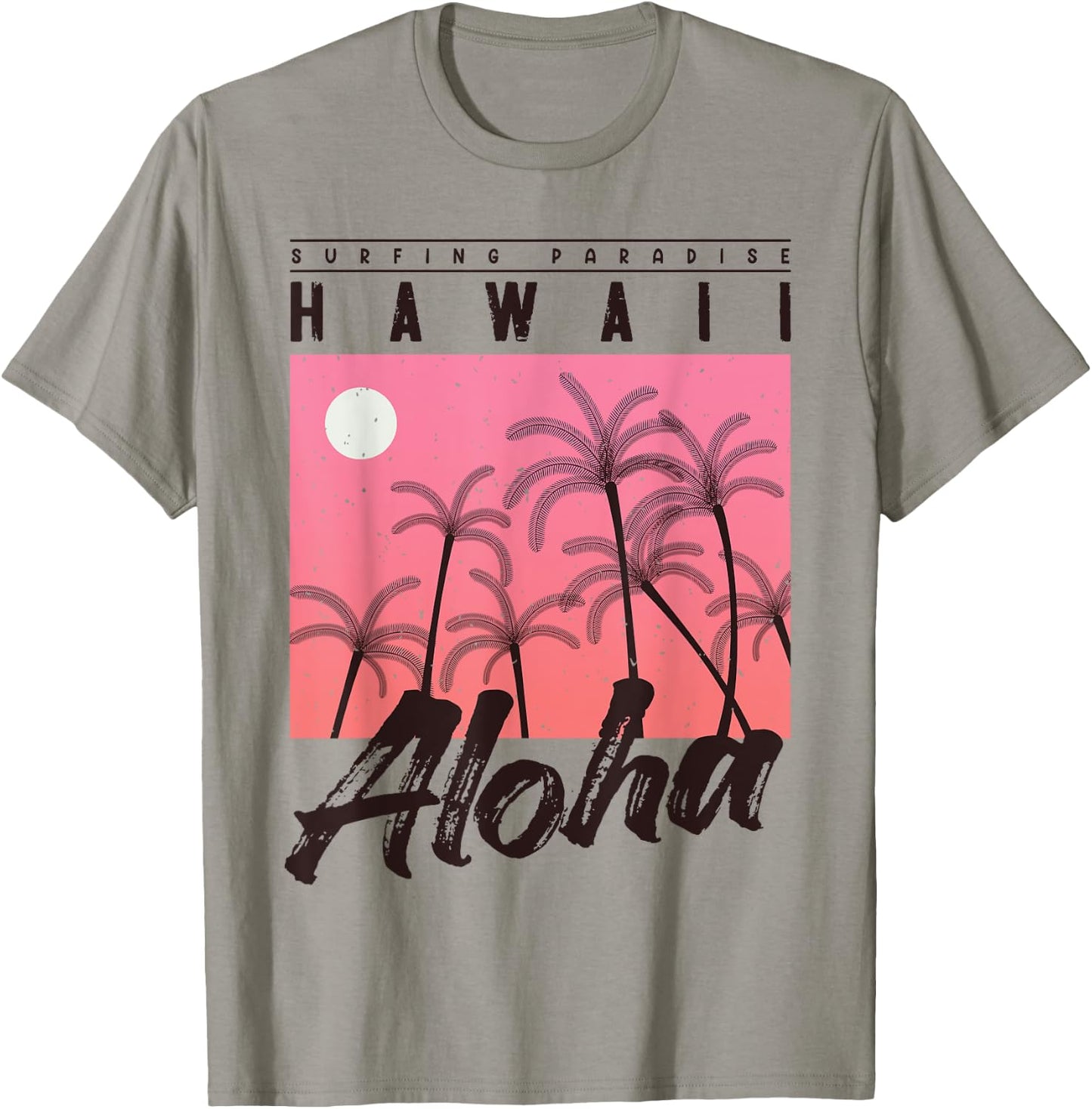 Aloha Hawaii Palm Tree retro sunset beach girls boys T-Shirt - T-Shirt | Sand