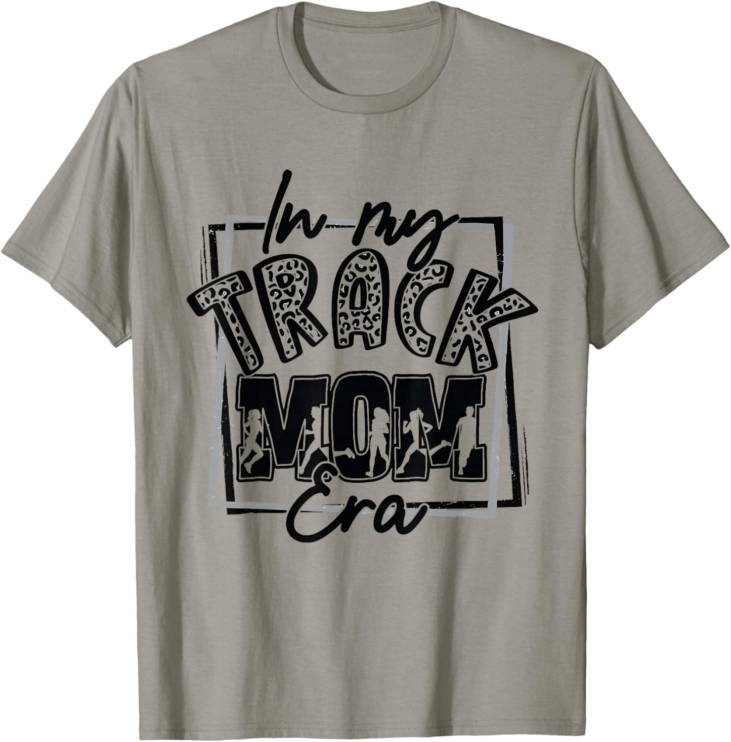 In My Track Mom Era Groovy Retro Track Mom Mother's Day T-Shirt - T-Shirt | Sand