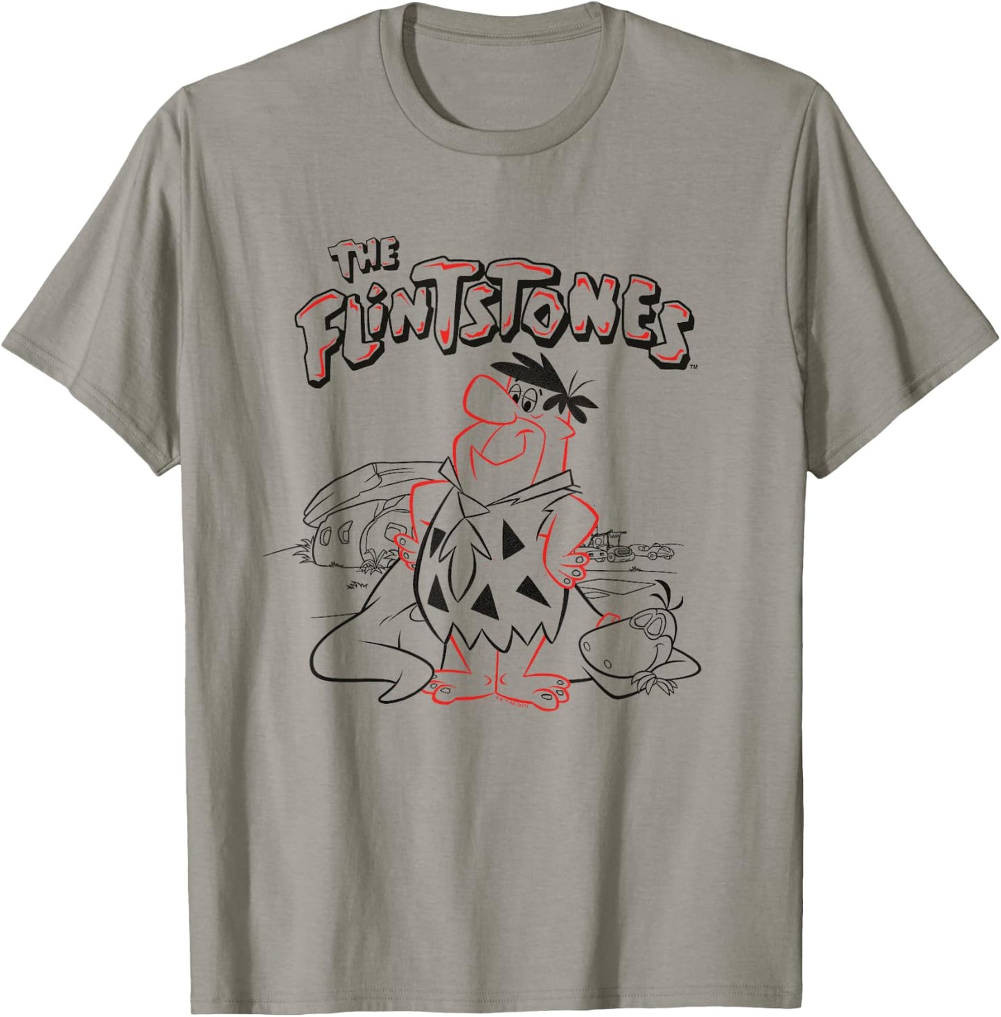 The Flintstones Fred with Sleeping Dino T-Shirt - T-Shirt | Sand