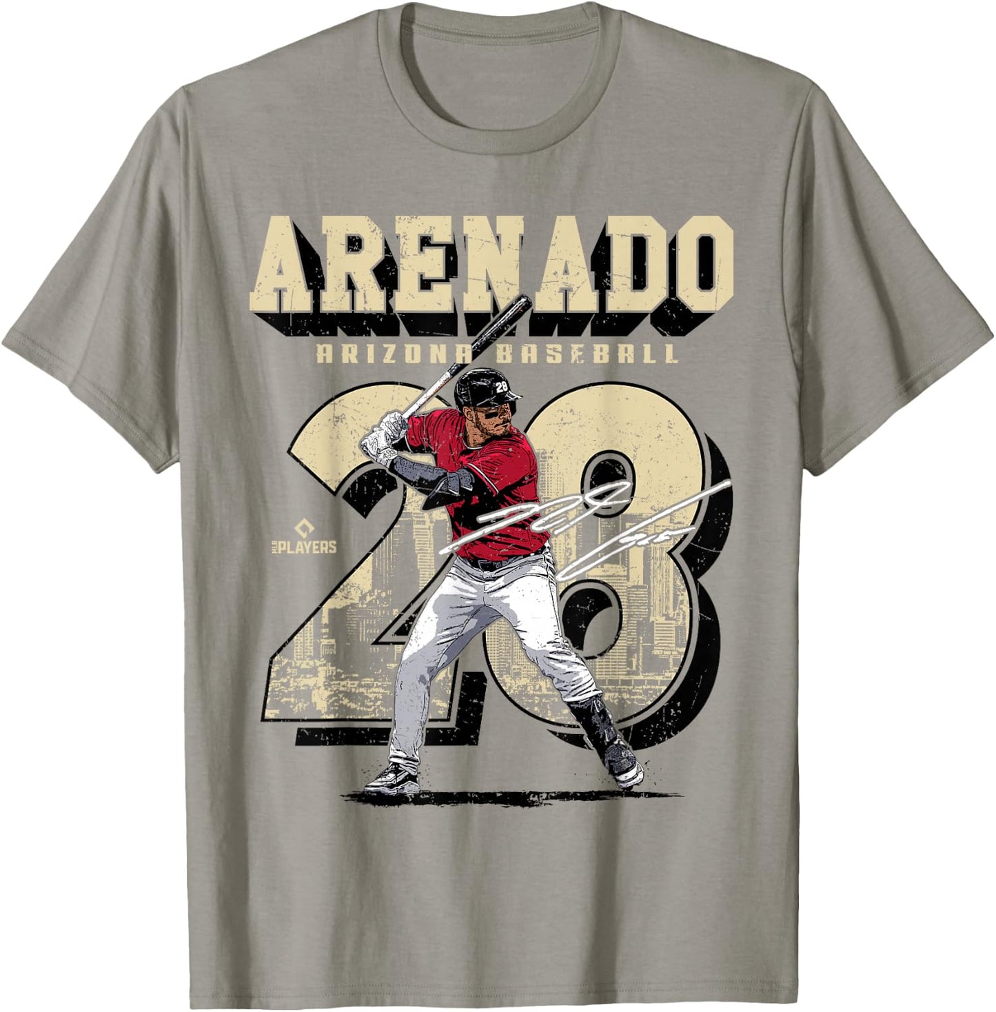 Nolan Arenado | Arizona D MLB Baseball Players | MLBNOA206M T-Shirt - T-Shirt | Sand