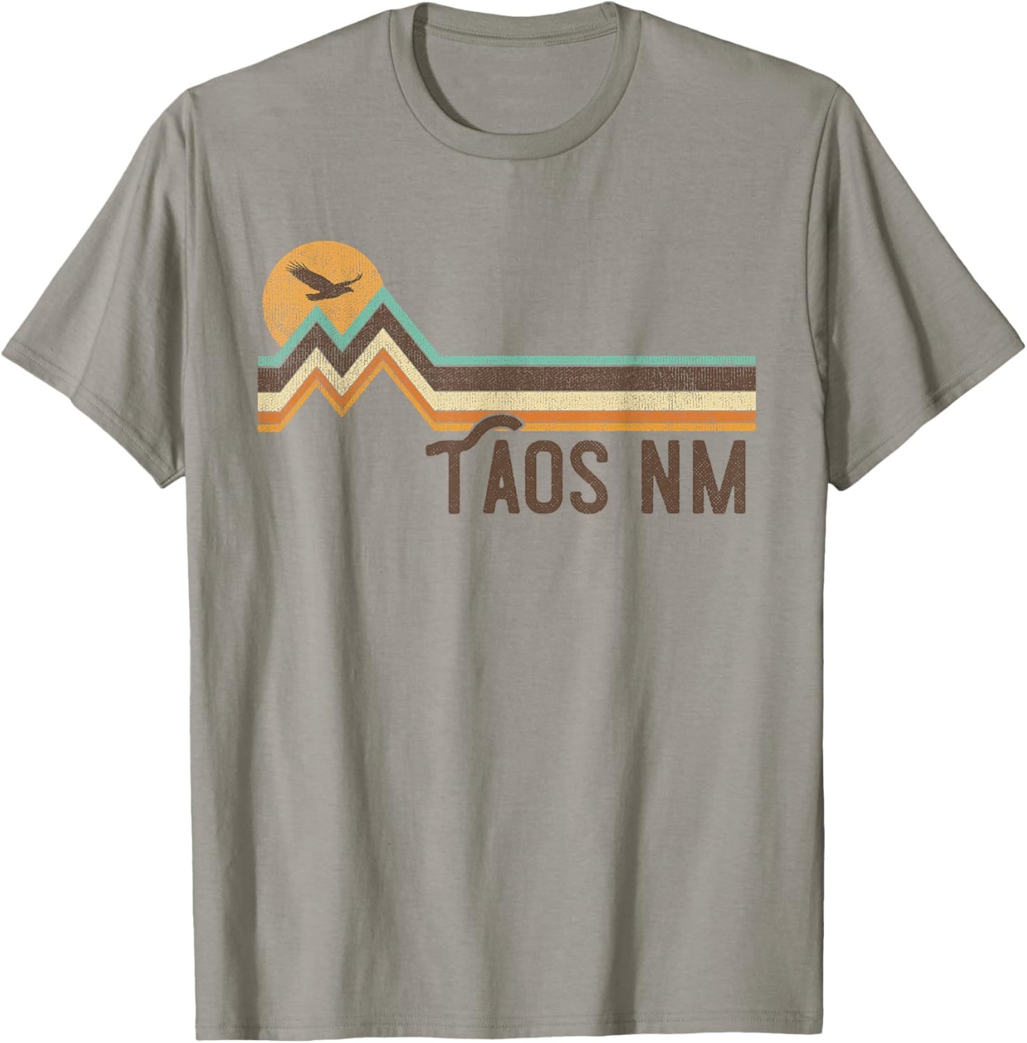 Taos New Mexico 70s 80s Retro Style Vintage Distressed Gift T-Shirt - T-Shirt | Sand