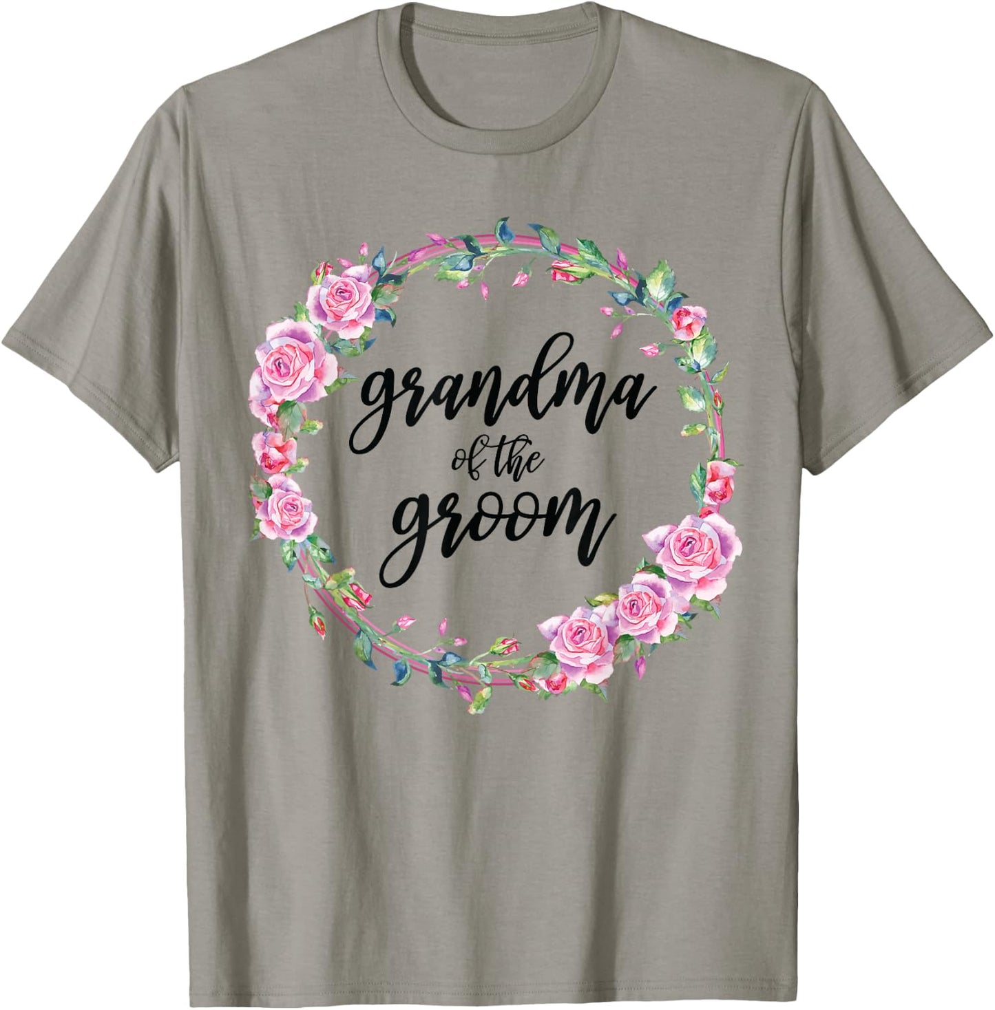 Grandma Of The Groom Wedding Matching Bridal Party T-Shirt - T-Shirt | Sand