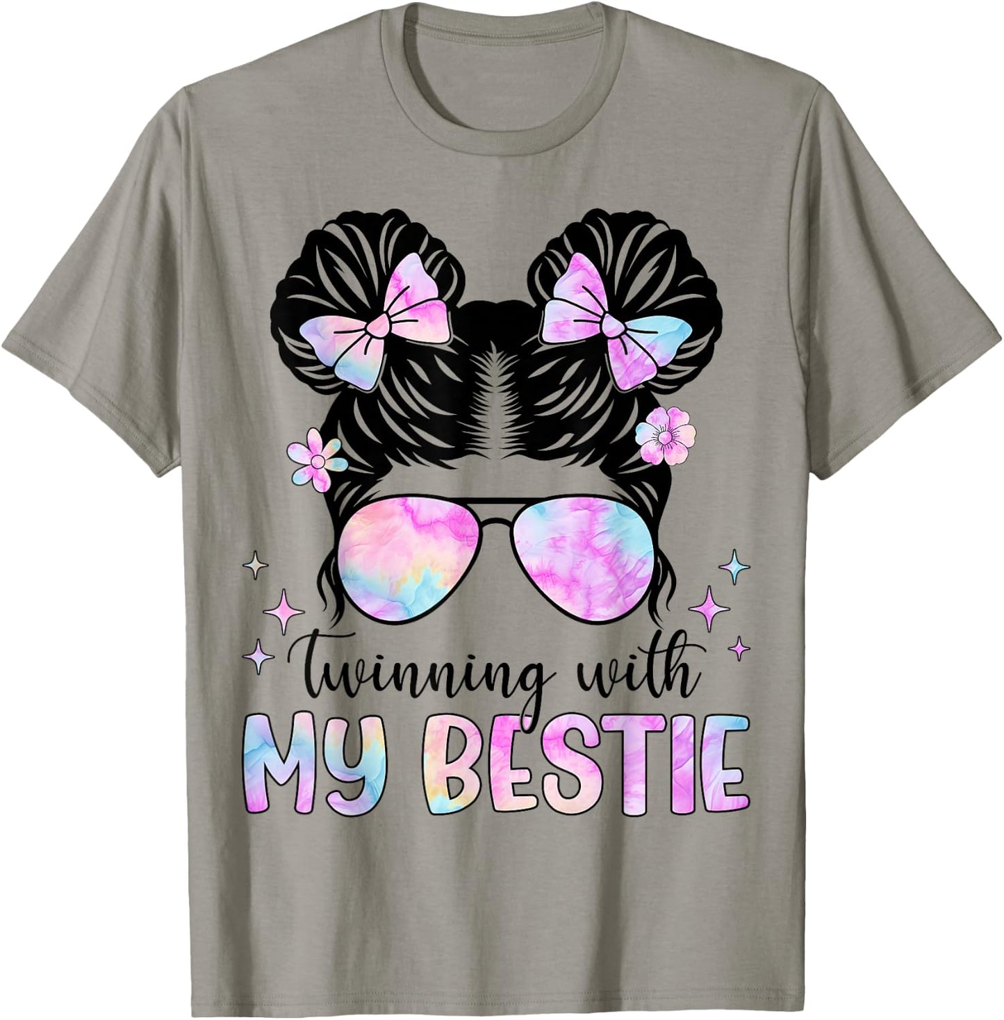 Twinning with My Bestie Spirit Week Girls T-Shirt - T-Shirt | Sand
