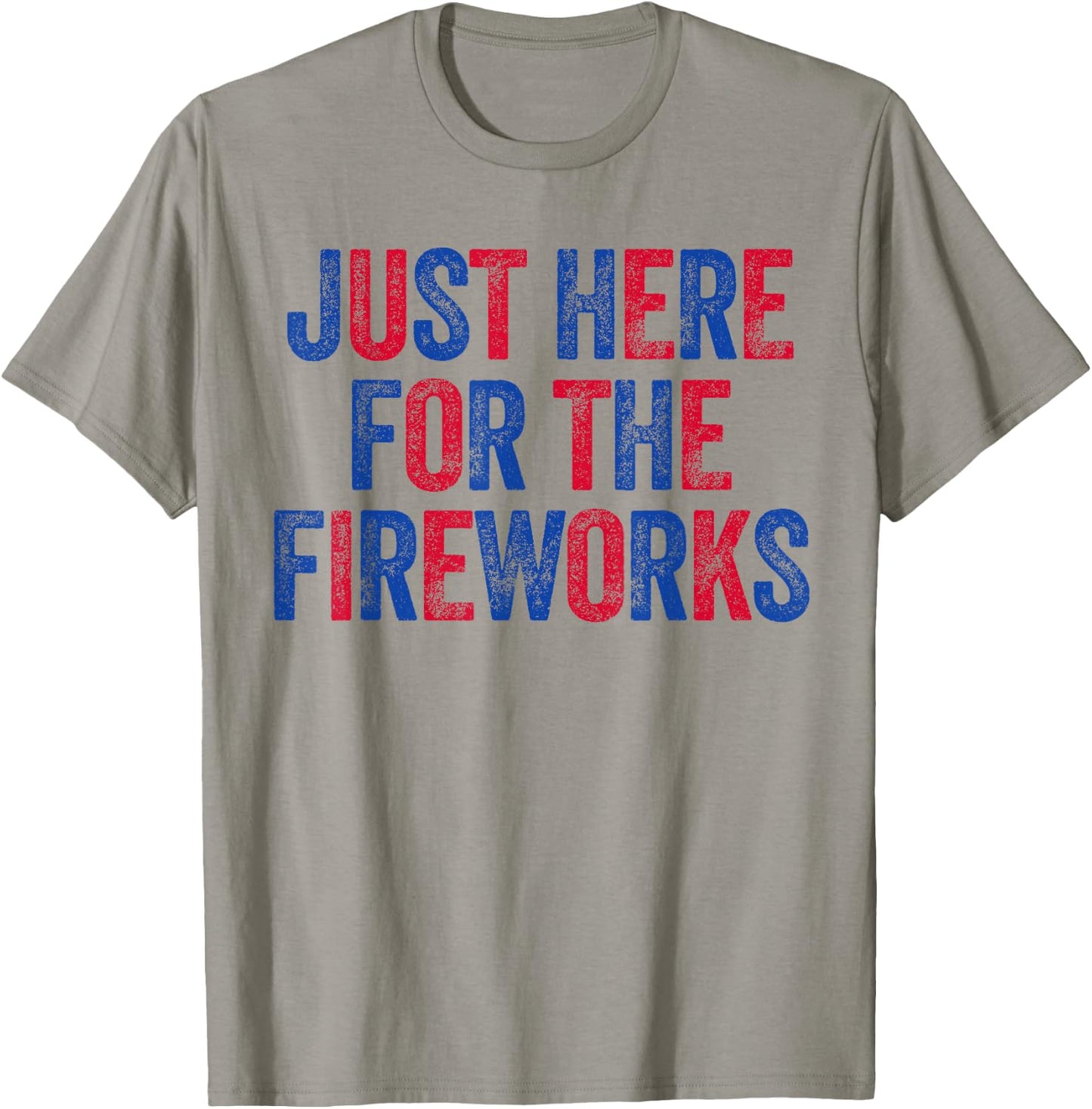I'm Just Here for The Fireworks Matching Couples 4th of July T-Shirt - T-Shirt | Sand