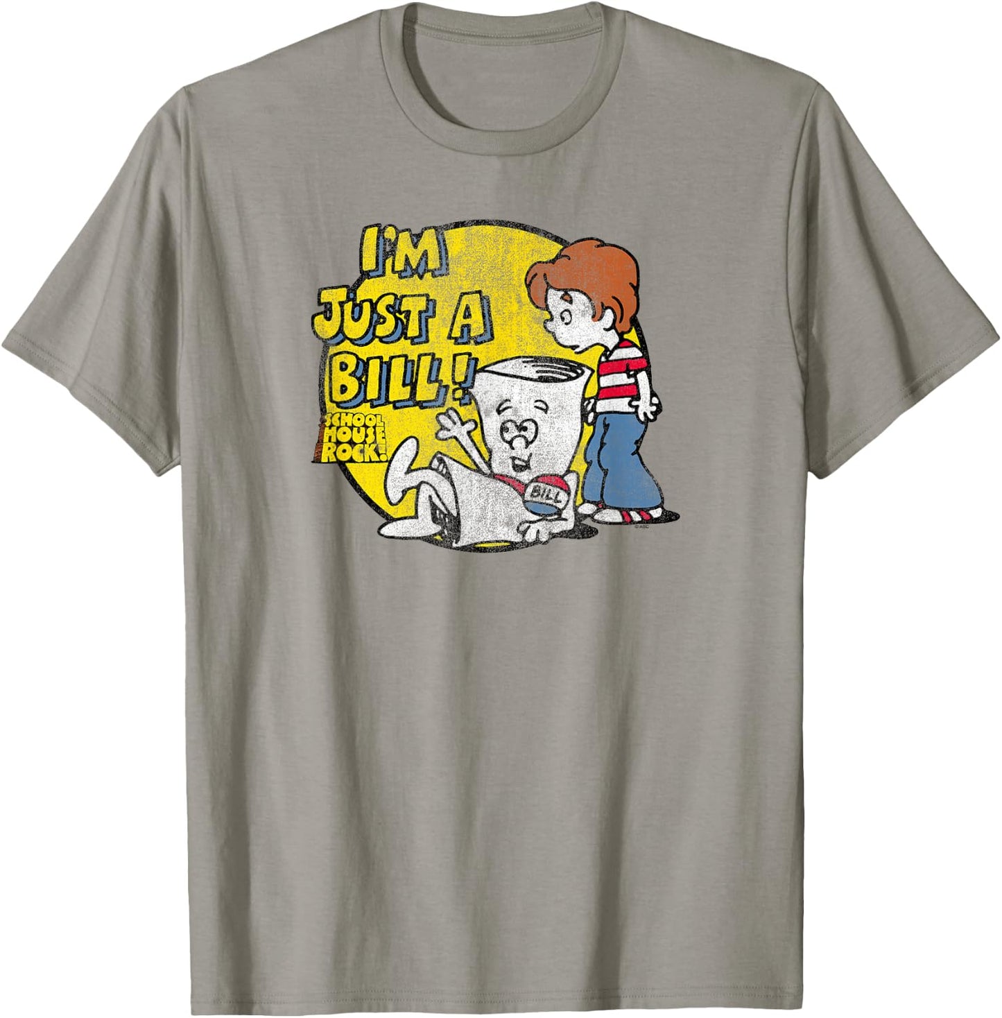 Schoolhouse Rock I’m Just a Bill Round Logo Retro TV Show T-Shirt - T-Shirt | Sand